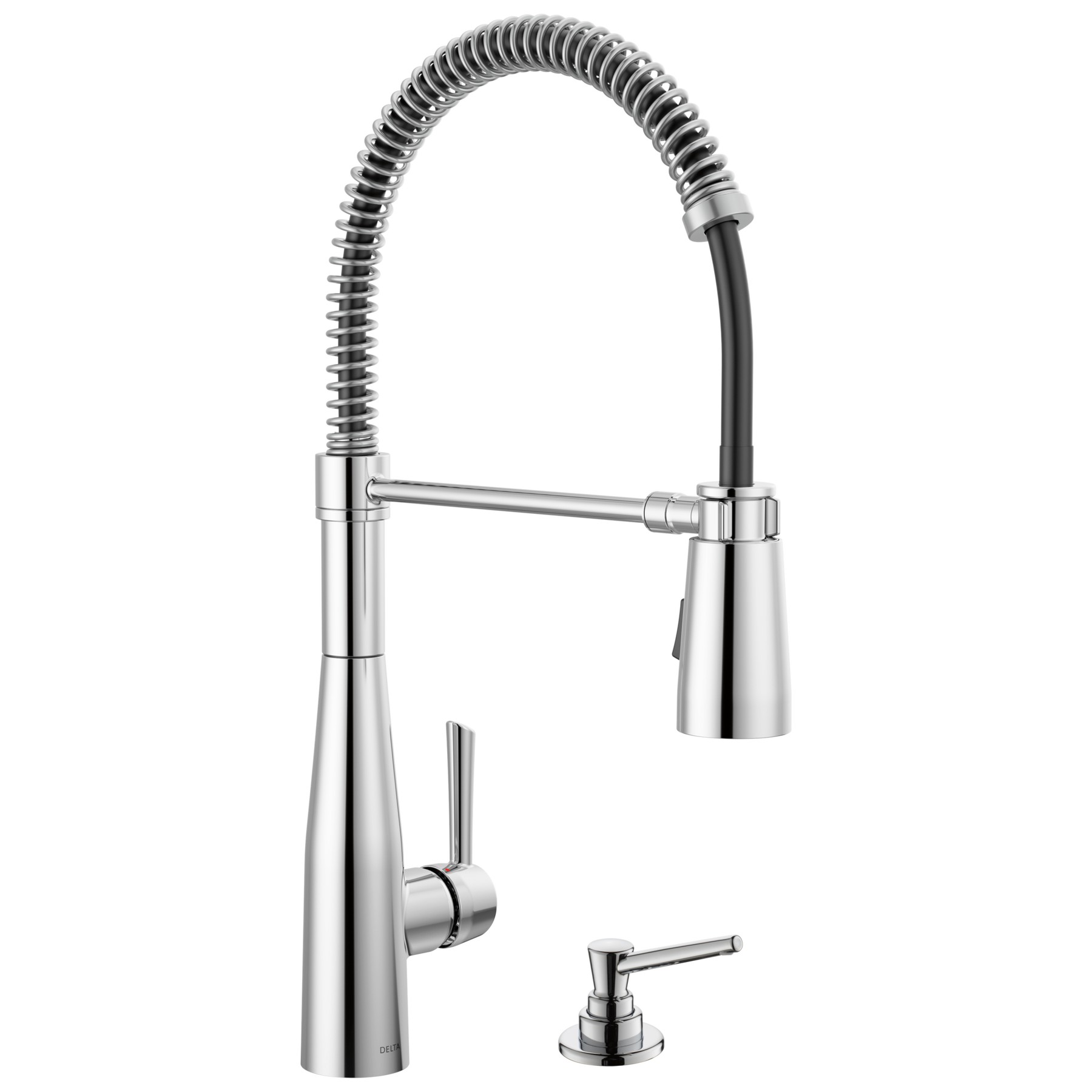 Spring Kitchen Single Handle with Soap Dispenser Bundle in Chrome — image 1