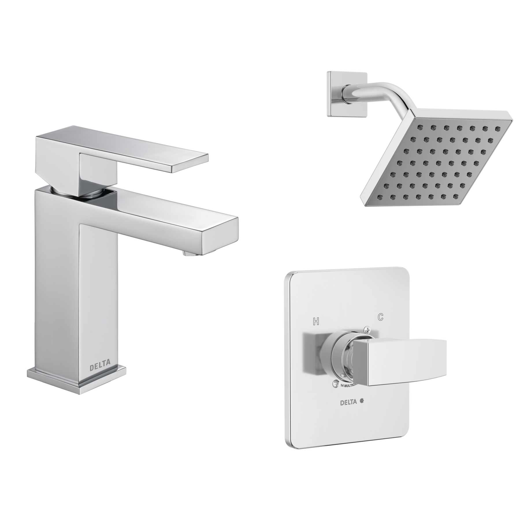 Single-Hole Lavatory Faucet with Shower Trim Bundle - 14 Series in Chrome — image 1