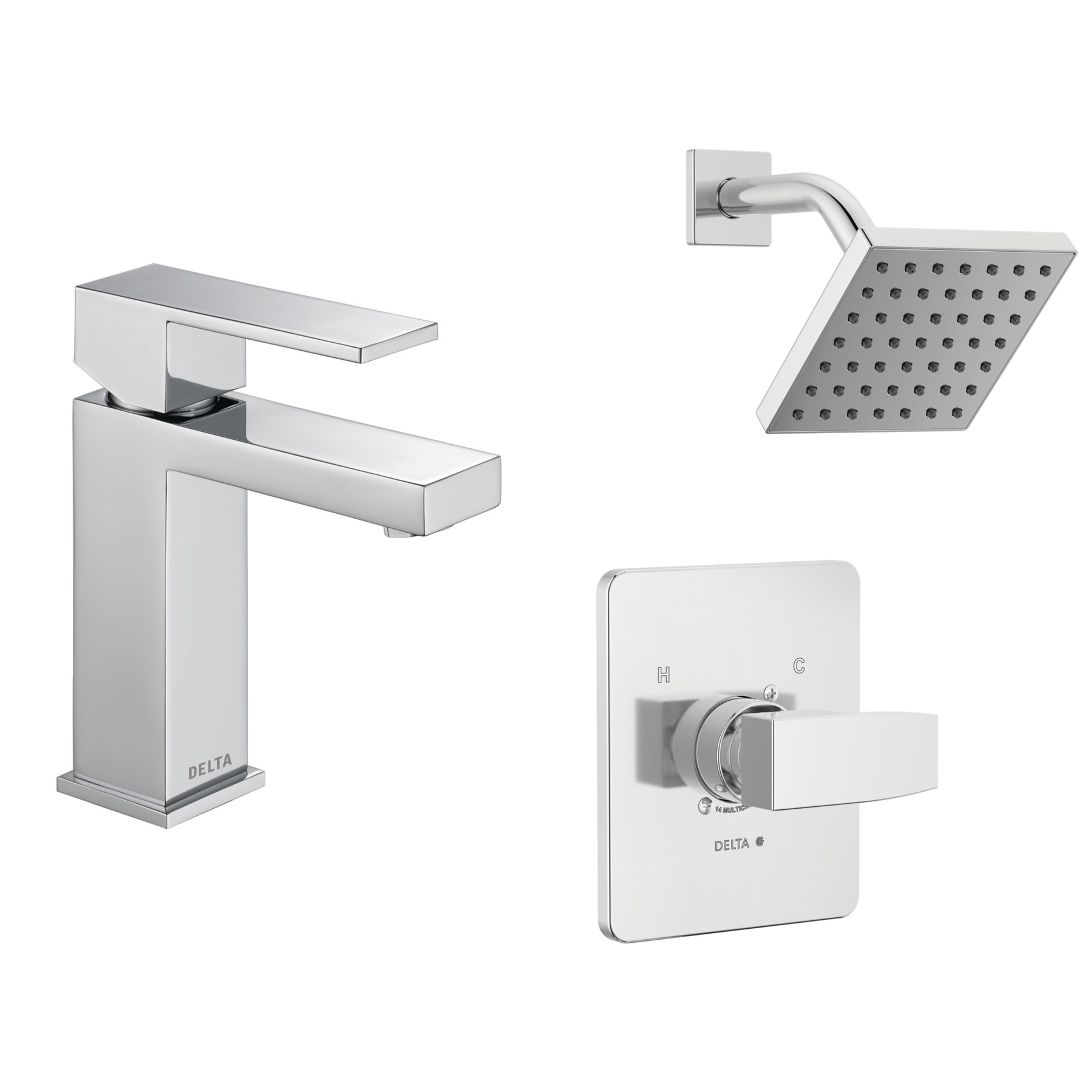 Single-Hole Lavatory Faucet with Shower Trim Bundle - 14 Series in Chrome