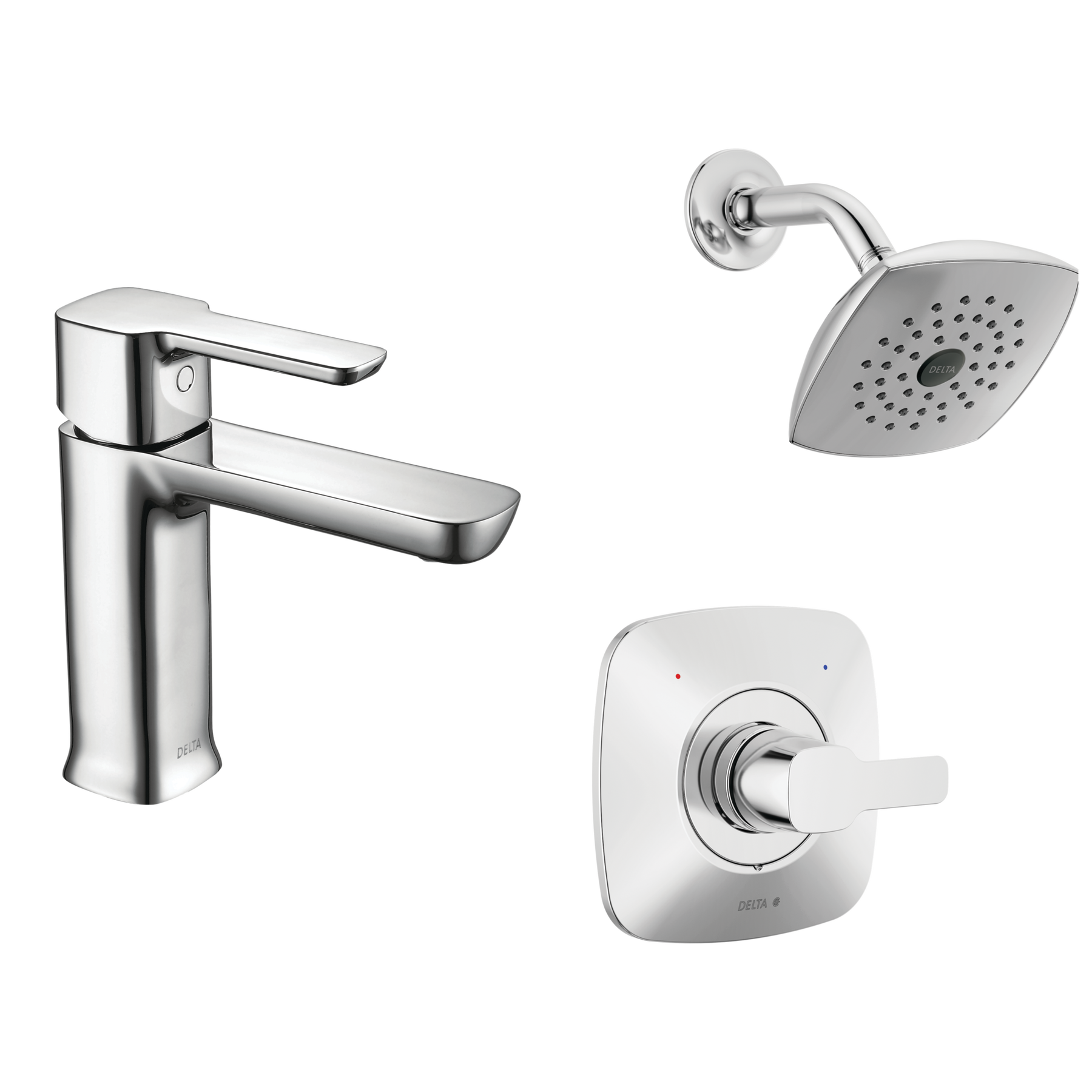Single-Hole Lavatory Faucet with Shower Trim Bundle - 14 Series in Chrome — thumbnail 2