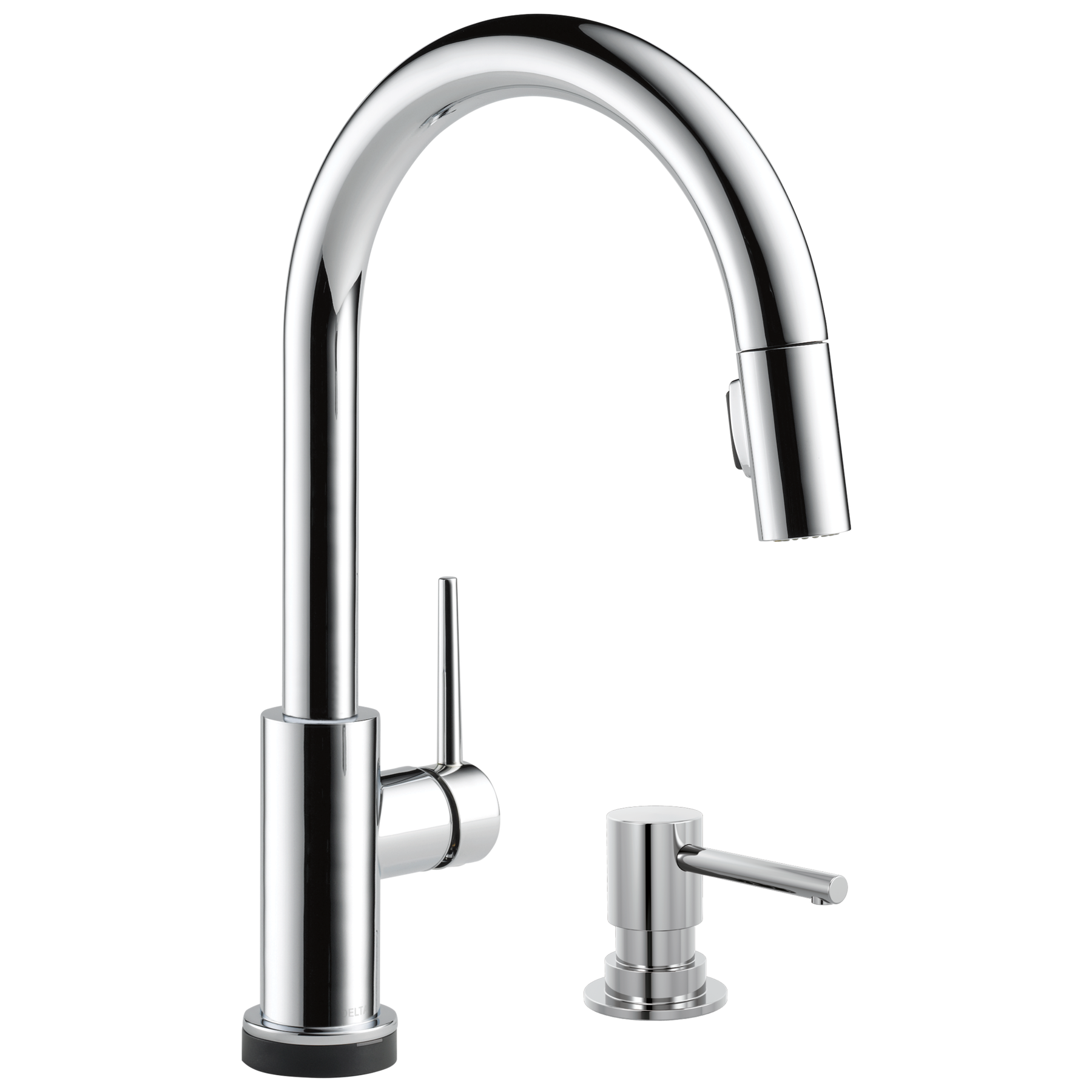 Touch2O with Touchless Technology Single Handle Pull-Down Kitchen Faucet with Soap Dispenser in Chrome — image 1