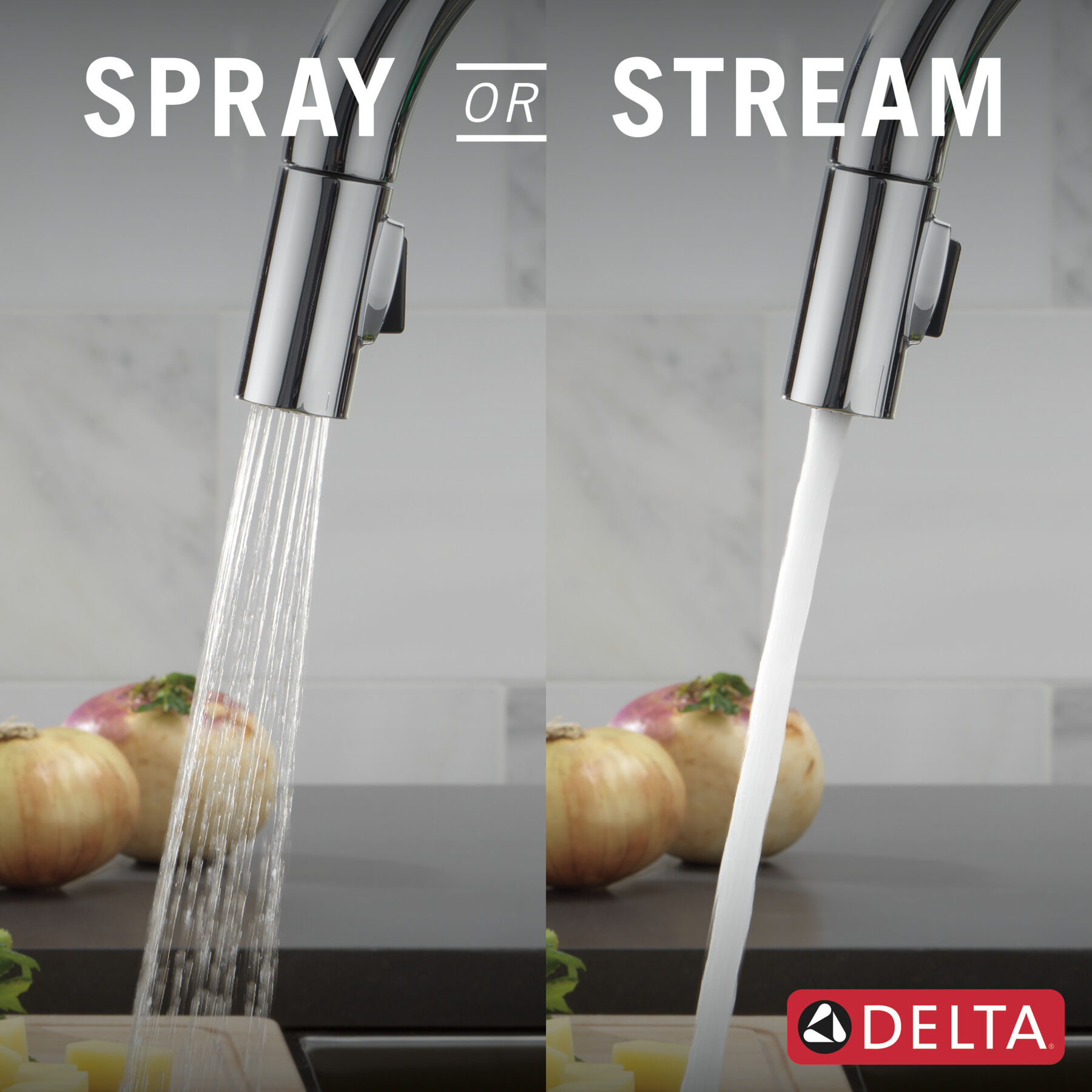 Touch2O with Touchless Technology Single Handle Pull-Down Kitchen Faucet with Soap Dispenser in Chrome — thumbnail 3