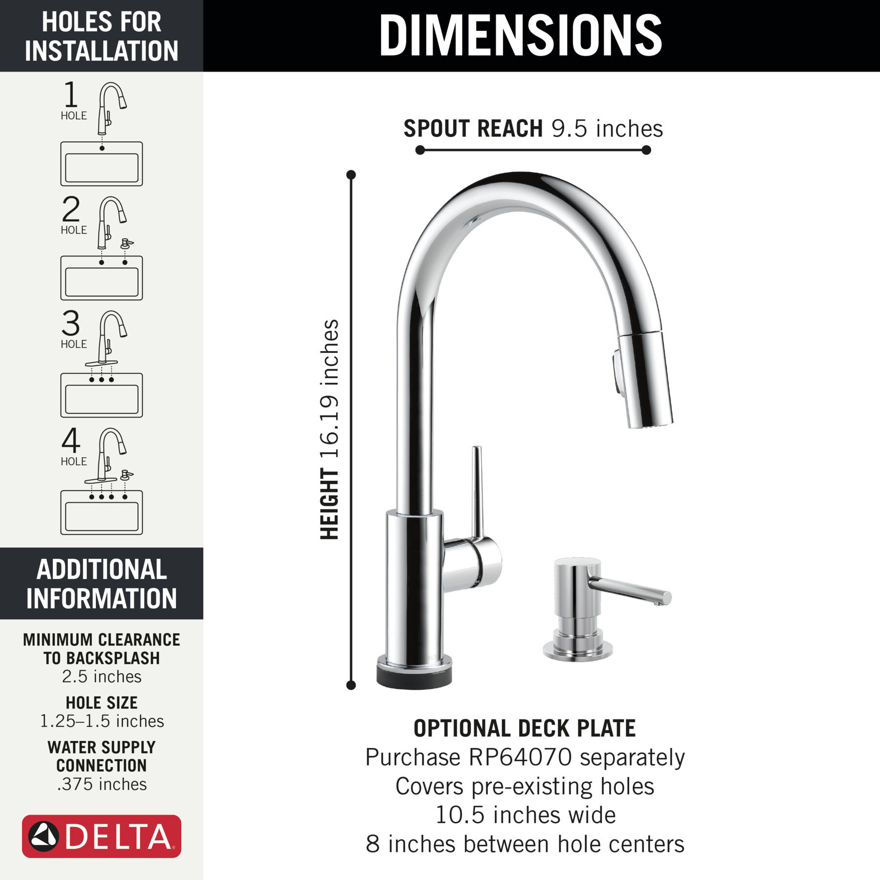 Touch2O with Touchless Technology Single Handle Pull-Down Kitchen Faucet with Soap Dispenser in Chrome — thumbnail 2