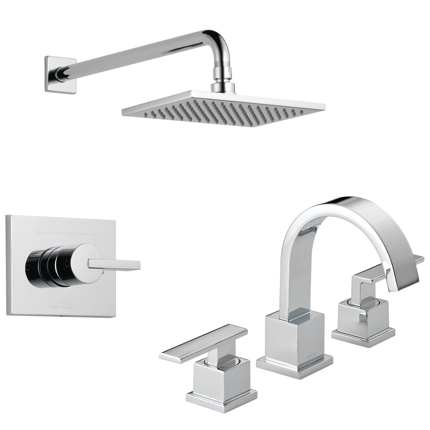Widespread Lavatory Faucet with Shower Trim Bundle - 14 Series in Chrome — thumbnail 3
