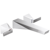 Two Handle Wall Mount Bathroom Faucet Trim in Lumicoat® Chrome — thumbnail 2
