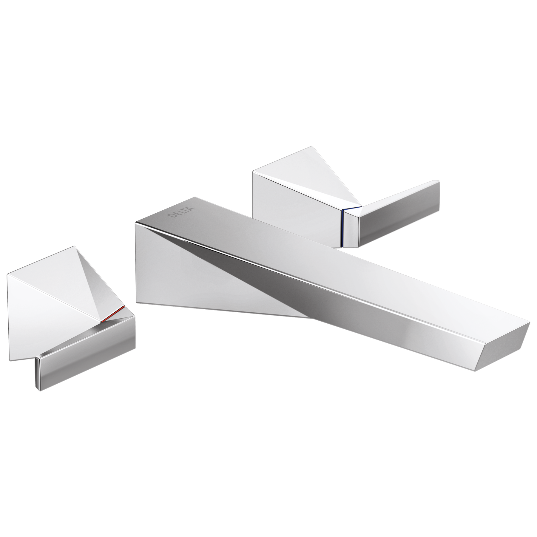 Two Handle Wall Mount Bathroom Faucet Trim in Lumicoat® Chrome — image 1