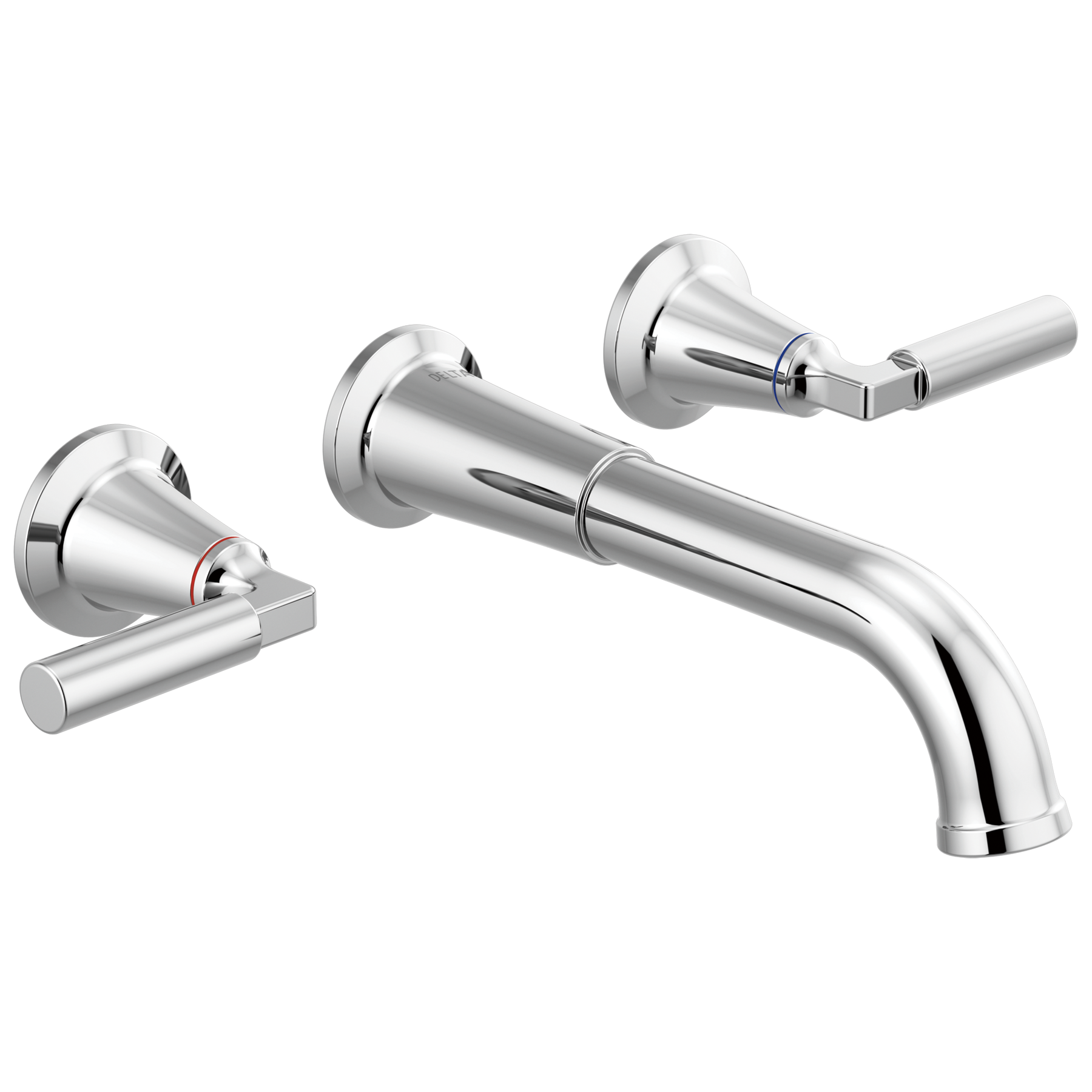 Two Handle Wall Mount Bathroom Faucet Trim in Chrome — image 1