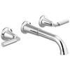 Two Handle Wall Mount Bathroom Faucet Trim in Chrome — thumbnail 2
