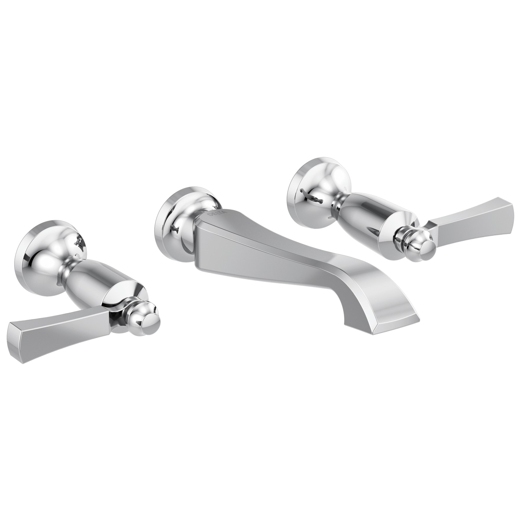 Two Handle Wall Mount Bathroom Faucet Trim Only in Chrome — image 1