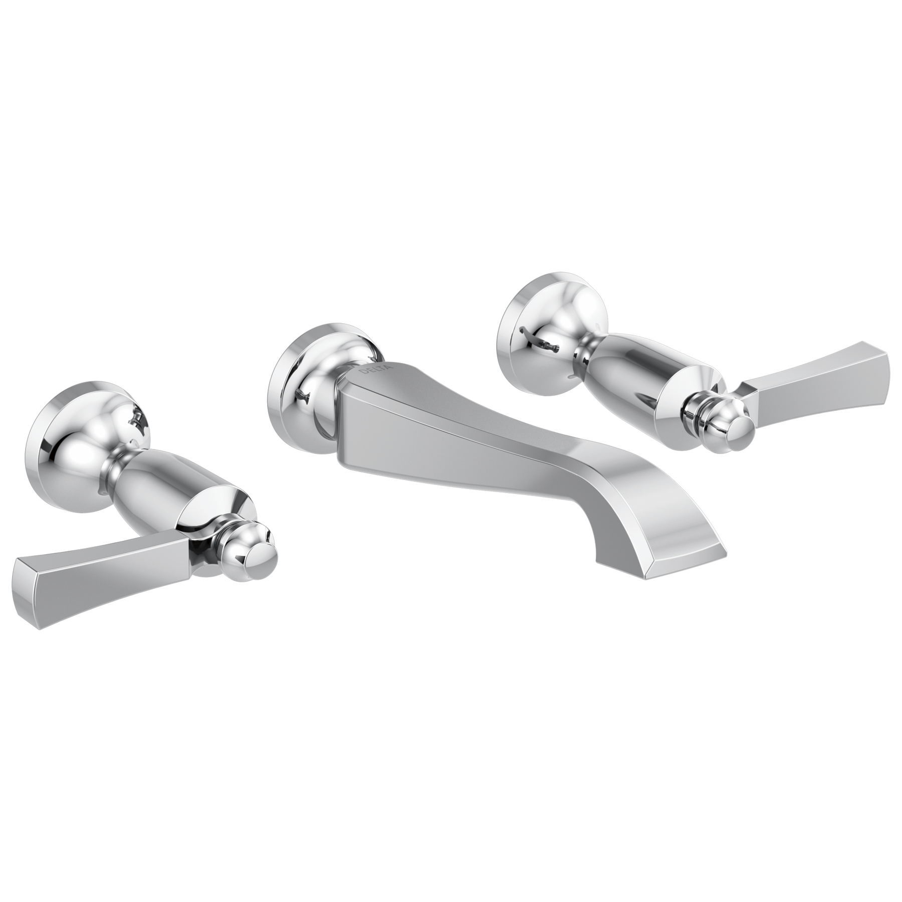 Two Handle Wall Mount Bathroom Faucet Trim Only in Chrome — image 1