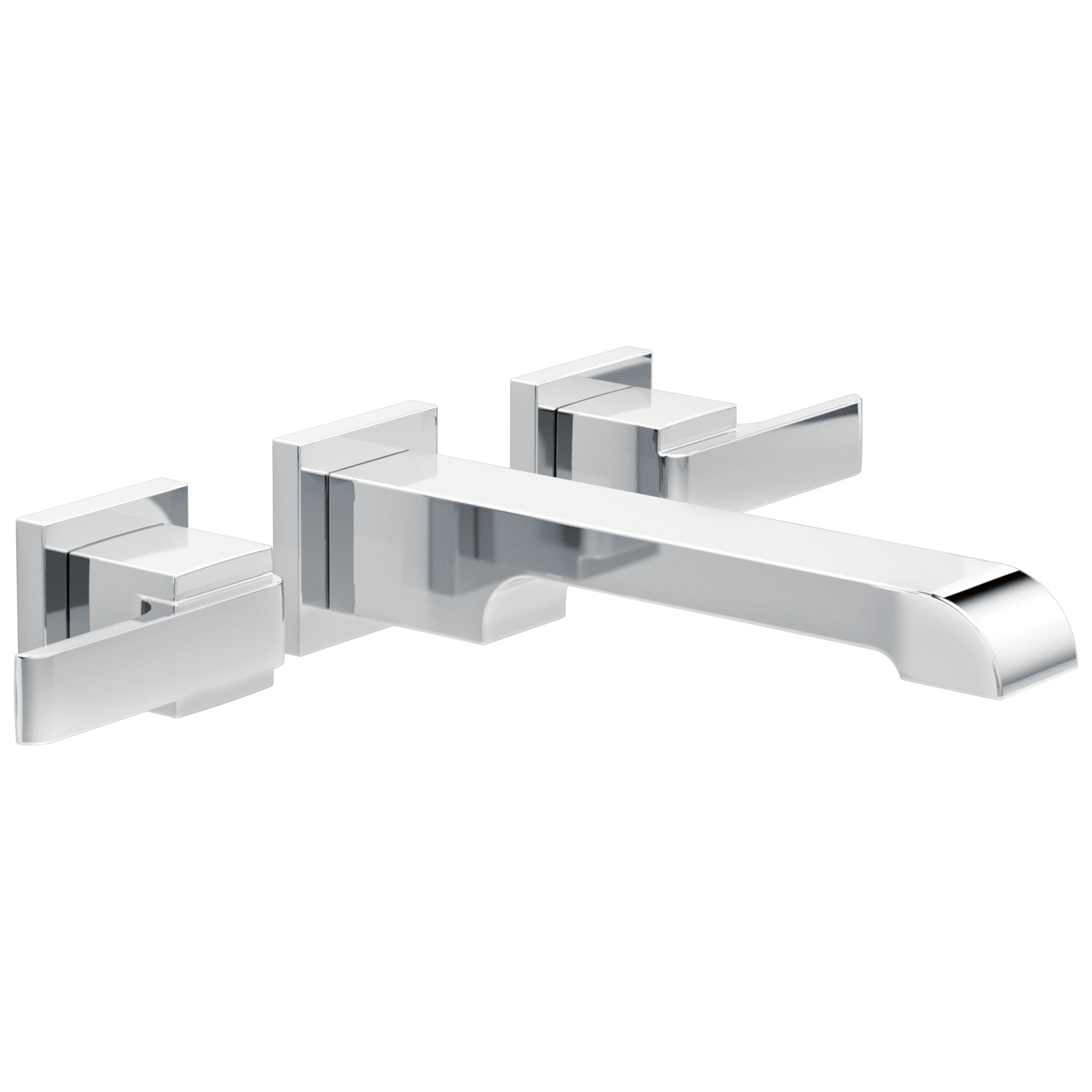 Two Handle Wall Mount Bathroom Faucet Trim in Chrome — image 1
