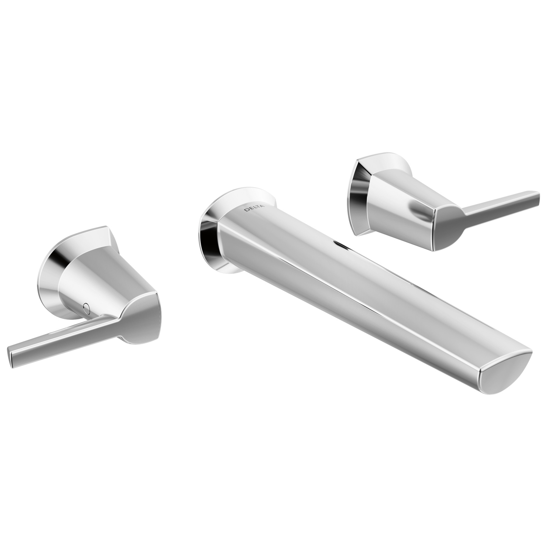 Two Handle Wall Mount Bathroom Faucet in Lumicoat® Chrome