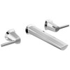 Two Handle Wall Mount Bathroom Faucet in Lumicoat® Chrome — thumbnail 2