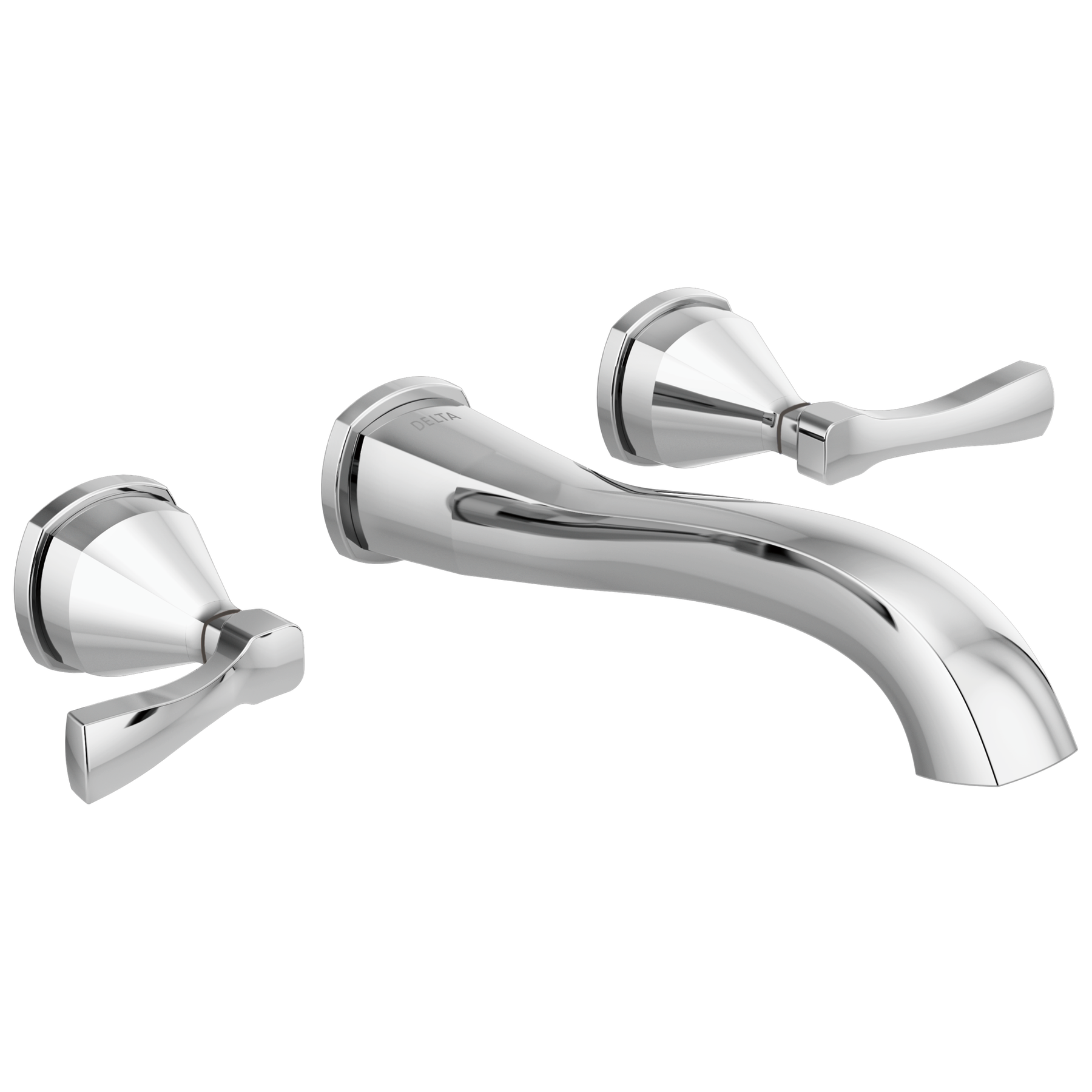 Two Handle Wall Mount Bathroom Faucet Trim in Lumicoat® Chrome — image 1