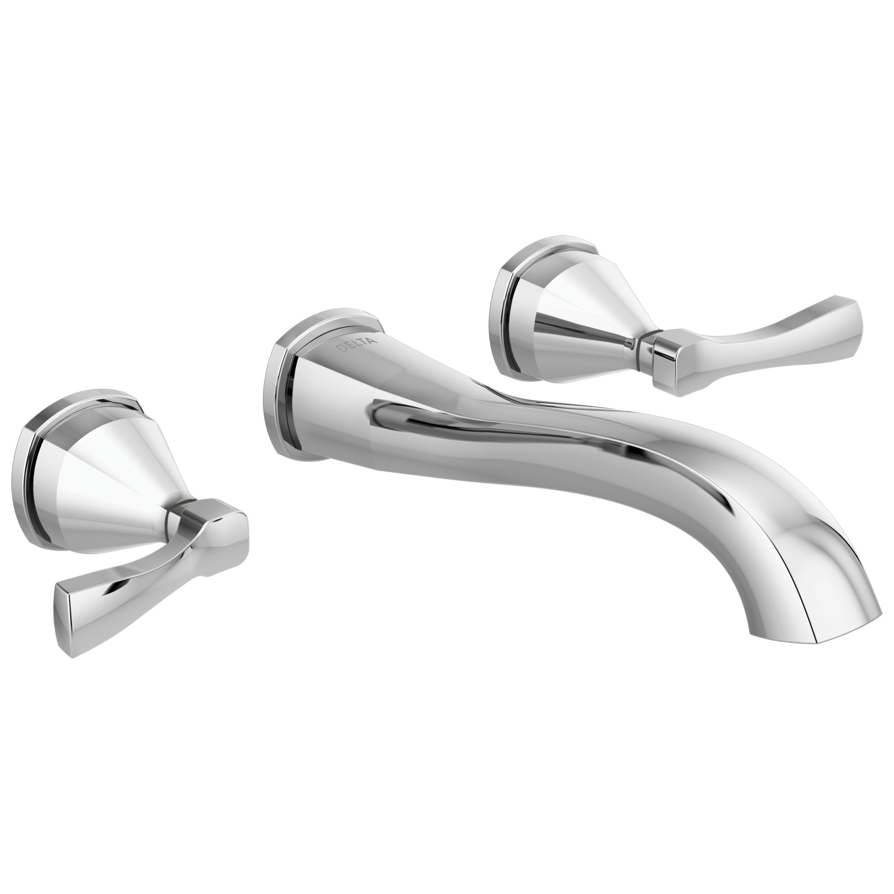 Two Handle Wall Mount Bathroom Faucet Trim in Lumicoat® Chrome