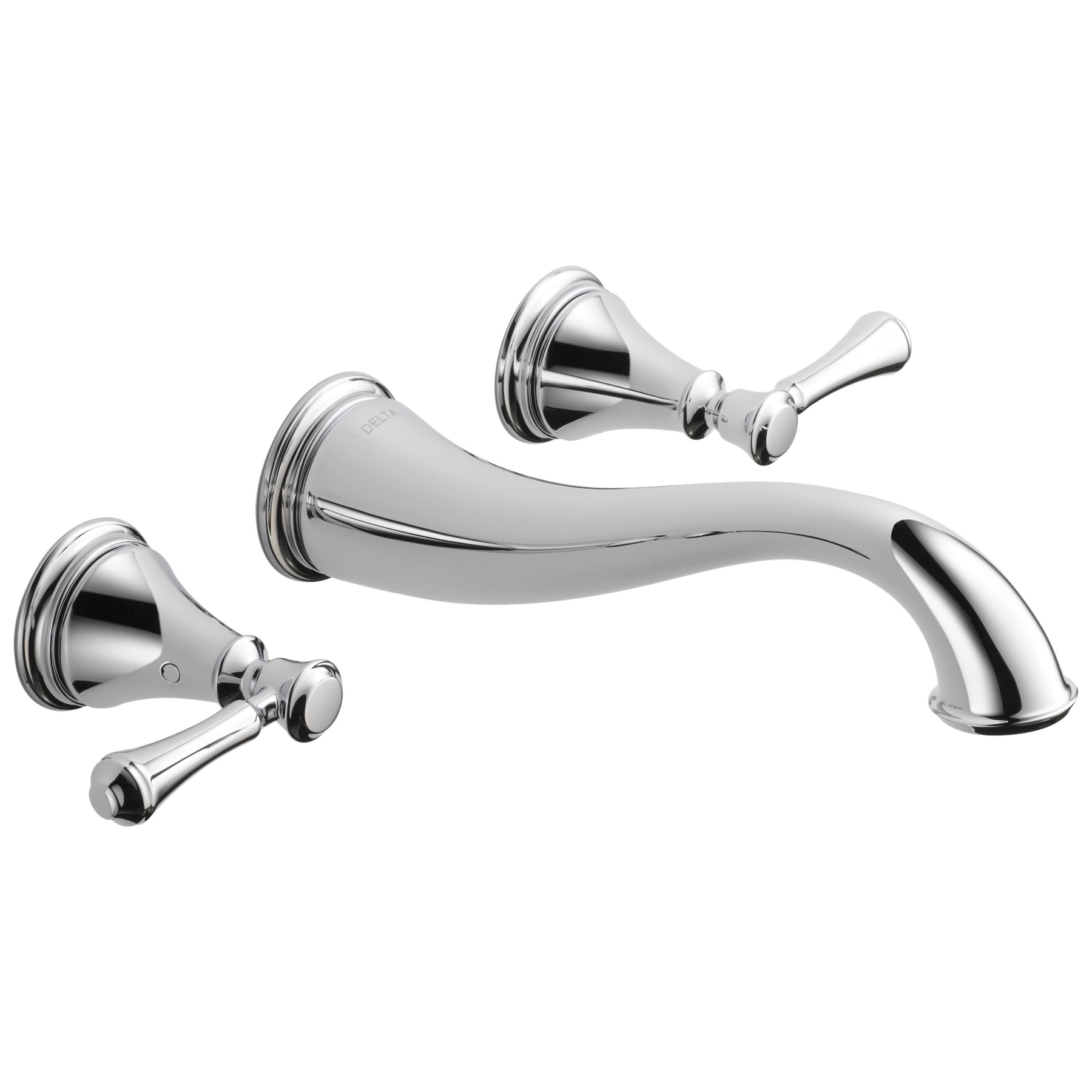 Two Handle Wall Mount Bathroom Faucet Trim in Chrome