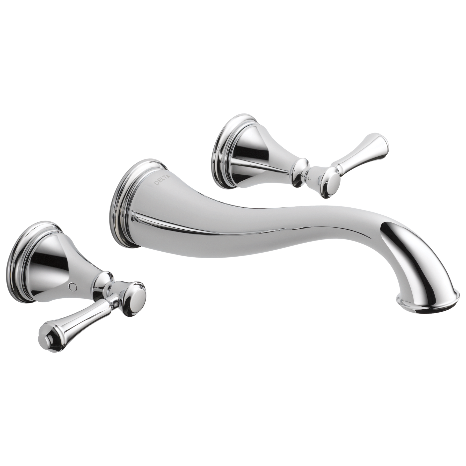 Two Handle Wall Mount Bathroom Faucet Trim in Chrome — image 1