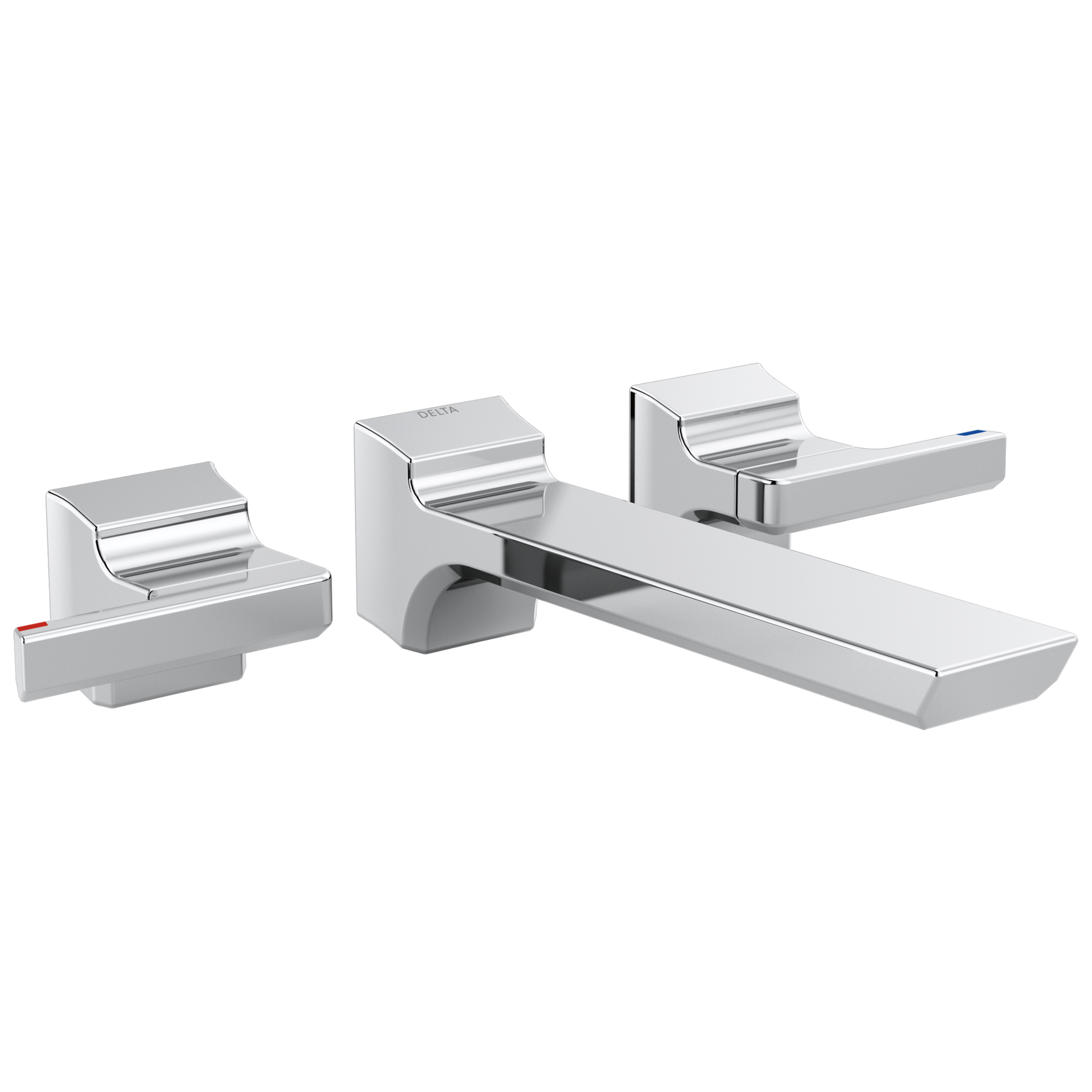 Two Handle Wall Mount Bathroom Faucet Trim in Lumicoat® Chrome — thumbnail 2