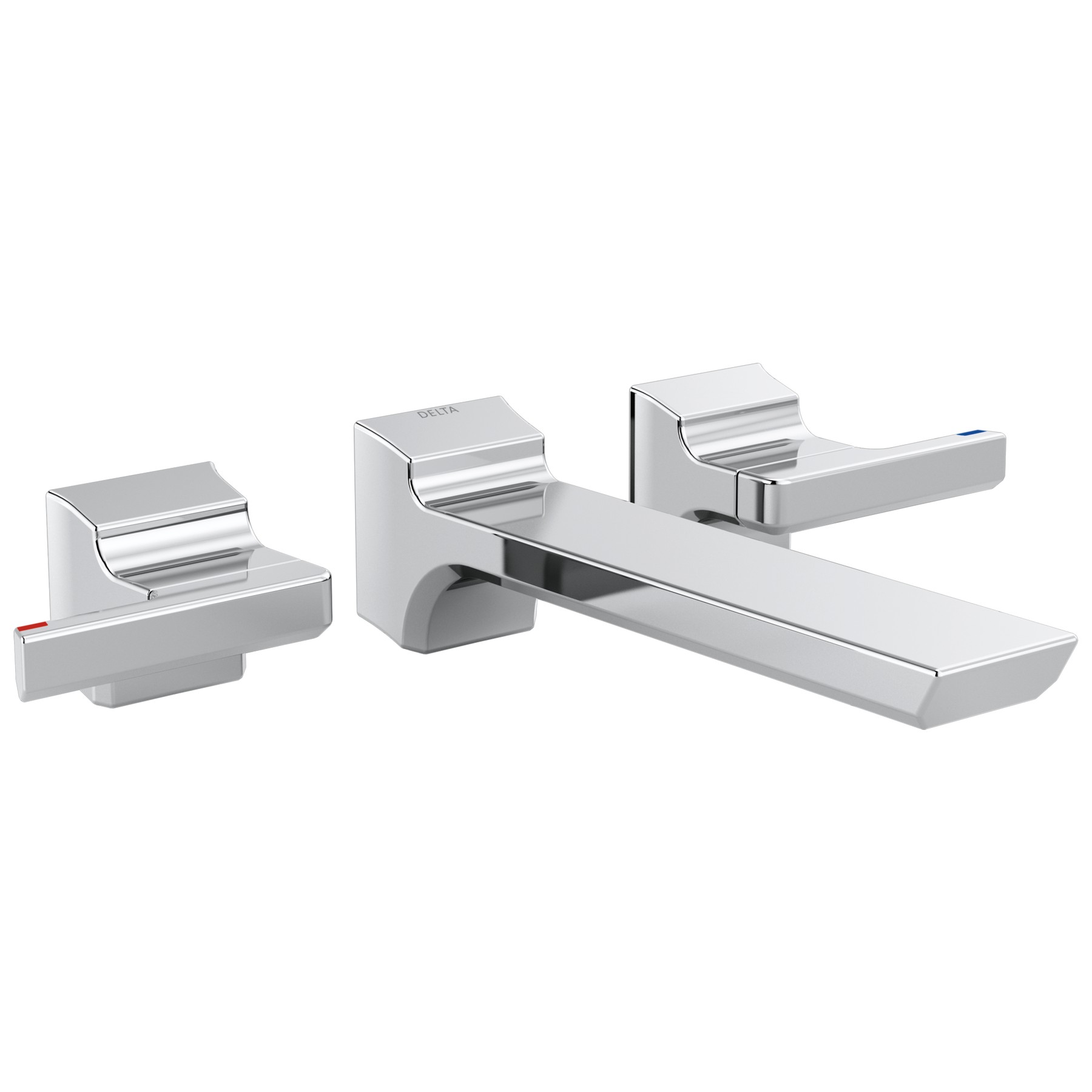 Two Handle Wall Mount Bathroom Faucet Trim in Lumicoat® Chrome