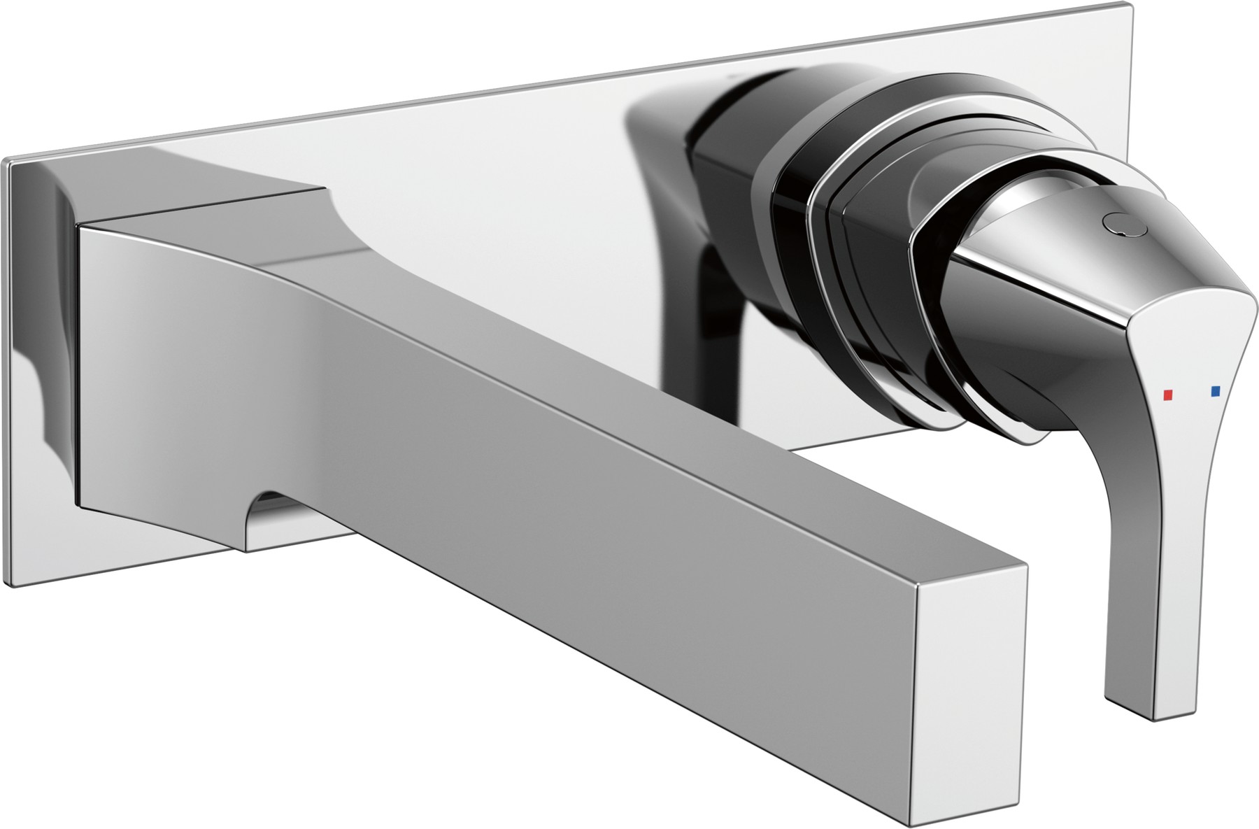 Single Handle Wall Mount Bathroom Faucet Trim in Chrome — thumbnail 2