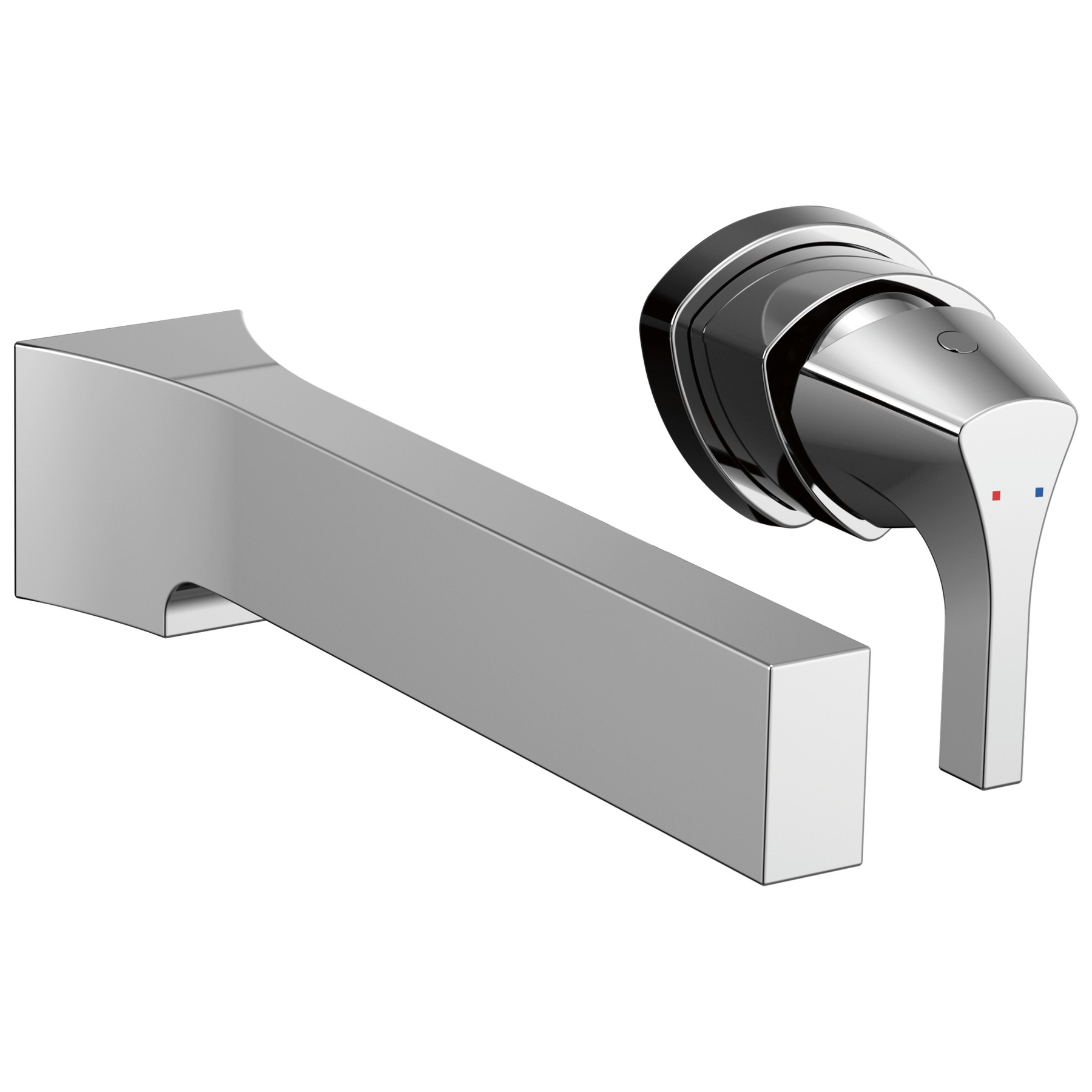 Single Handle Wall Mount Bathroom Faucet Trim in Chrome