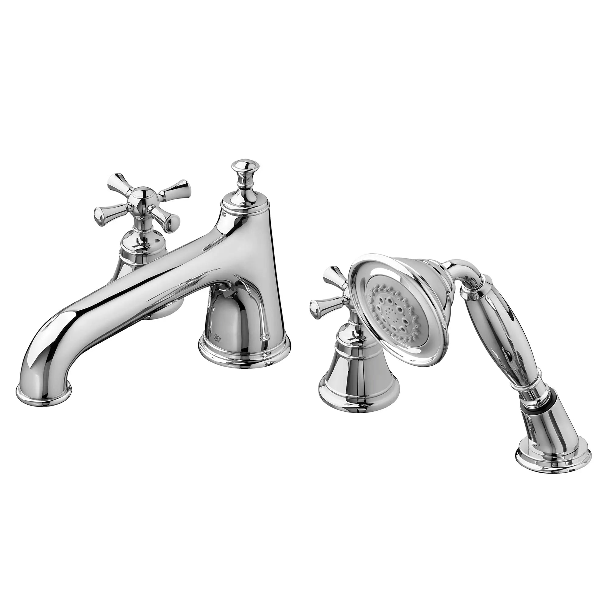 Randall 2-Handle Deck Mount Bathtub Faucet with Hand Shower and Cross Handles — image 1