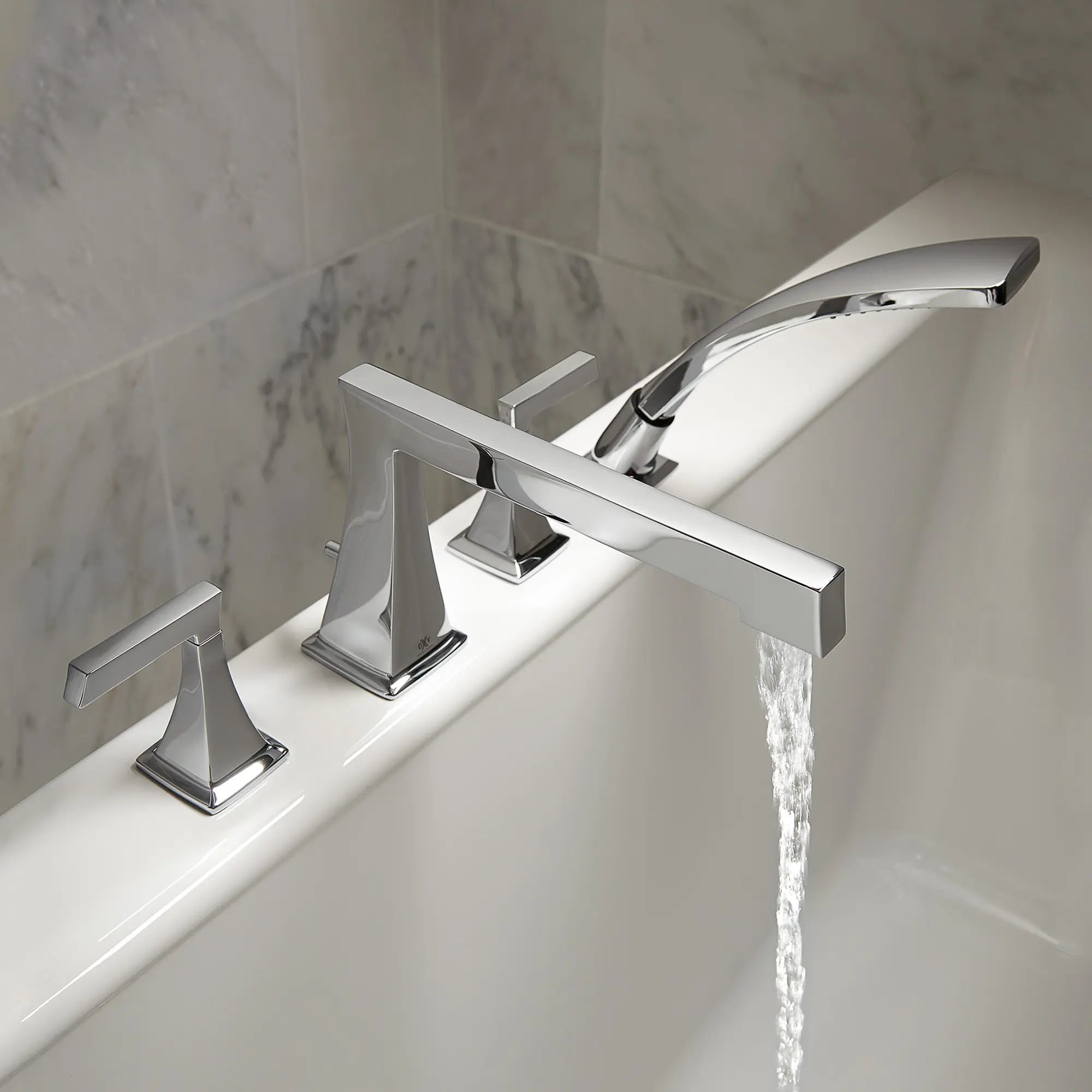Keefe Deck Mount Bathtub Faucet with Hand Shower — thumbnail 2