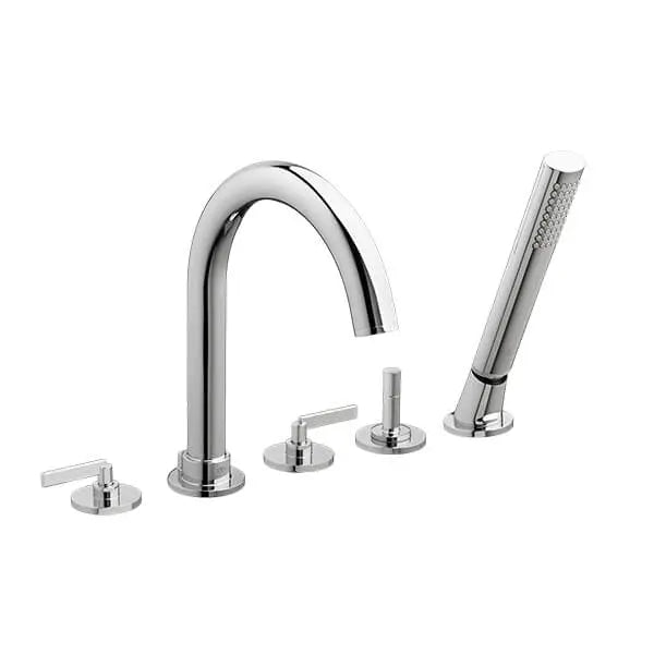 Percy 2-Handle Deck Mount Bathtub Faucet with Hand Shower and Lever Handles — thumbnail 2