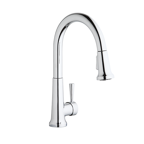 Elkay Everyday Single Hole Deck Mount Kitchen Faucet with Pull-down Spray Forward Only Lever Handle — image 1