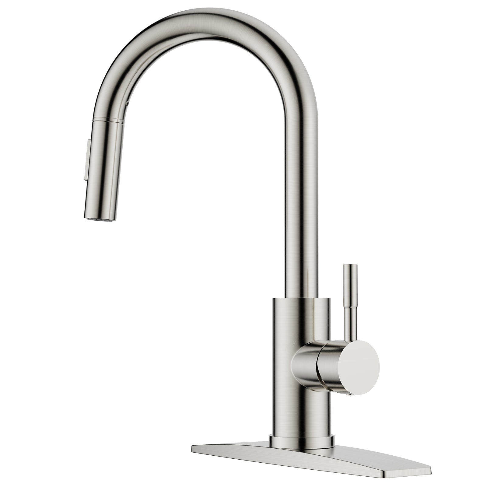 FORIOUS Kitchen Faucets with Pull Down Sprayer Kitchen Sink Faucet Stainless Steel with soap dispenser
