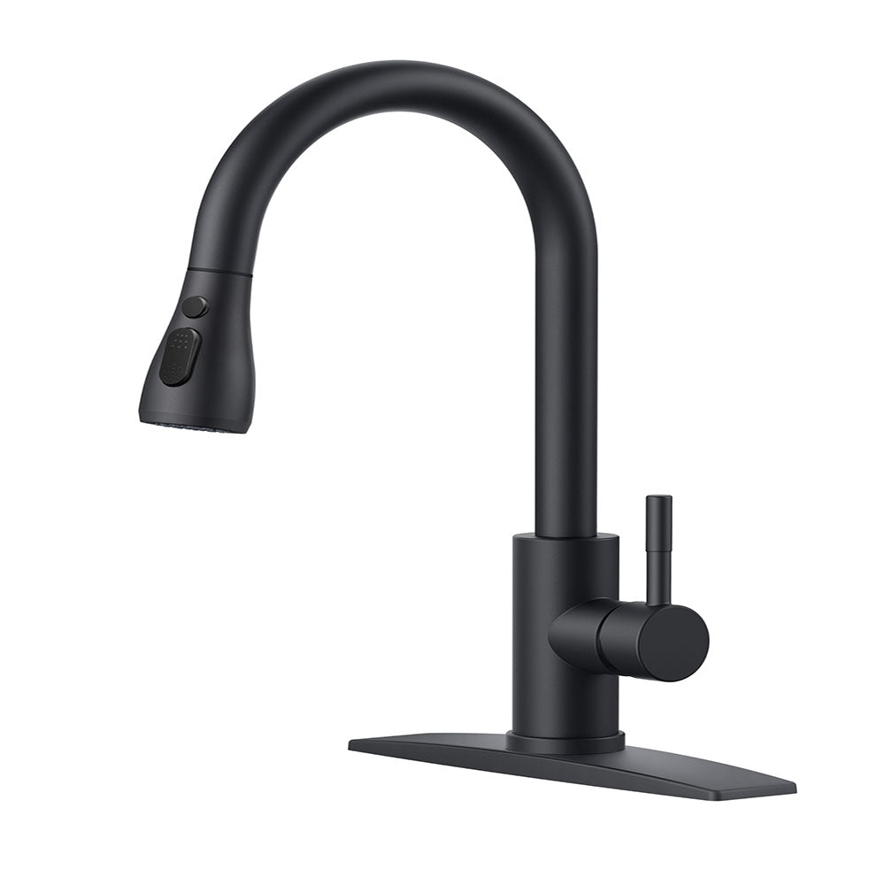FORIOUS Kitchen Faucets with Pull Down Sprayer, Stainless Steel Kitchen Sink — thumbnail 2
