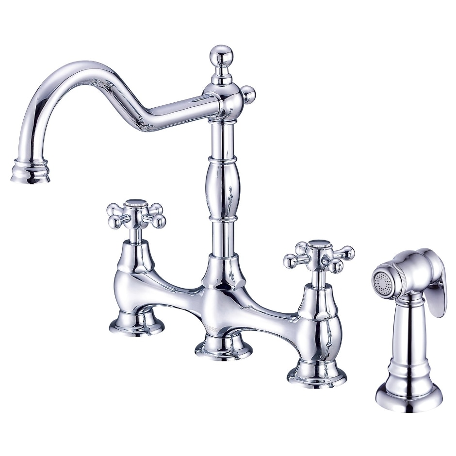 Opulence® Two Handle Bridge Faucet with Sidespray — image 1