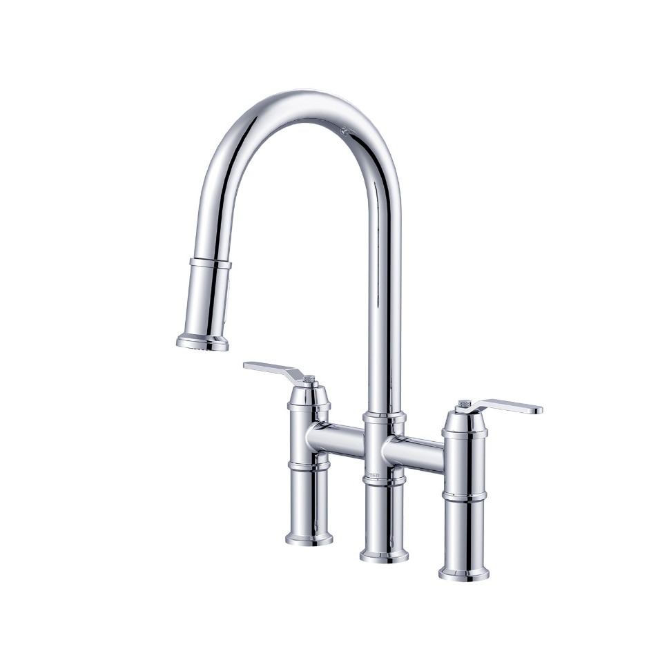 Kinzie® Two Handle Pull Down Bridge Kitchen Faucet