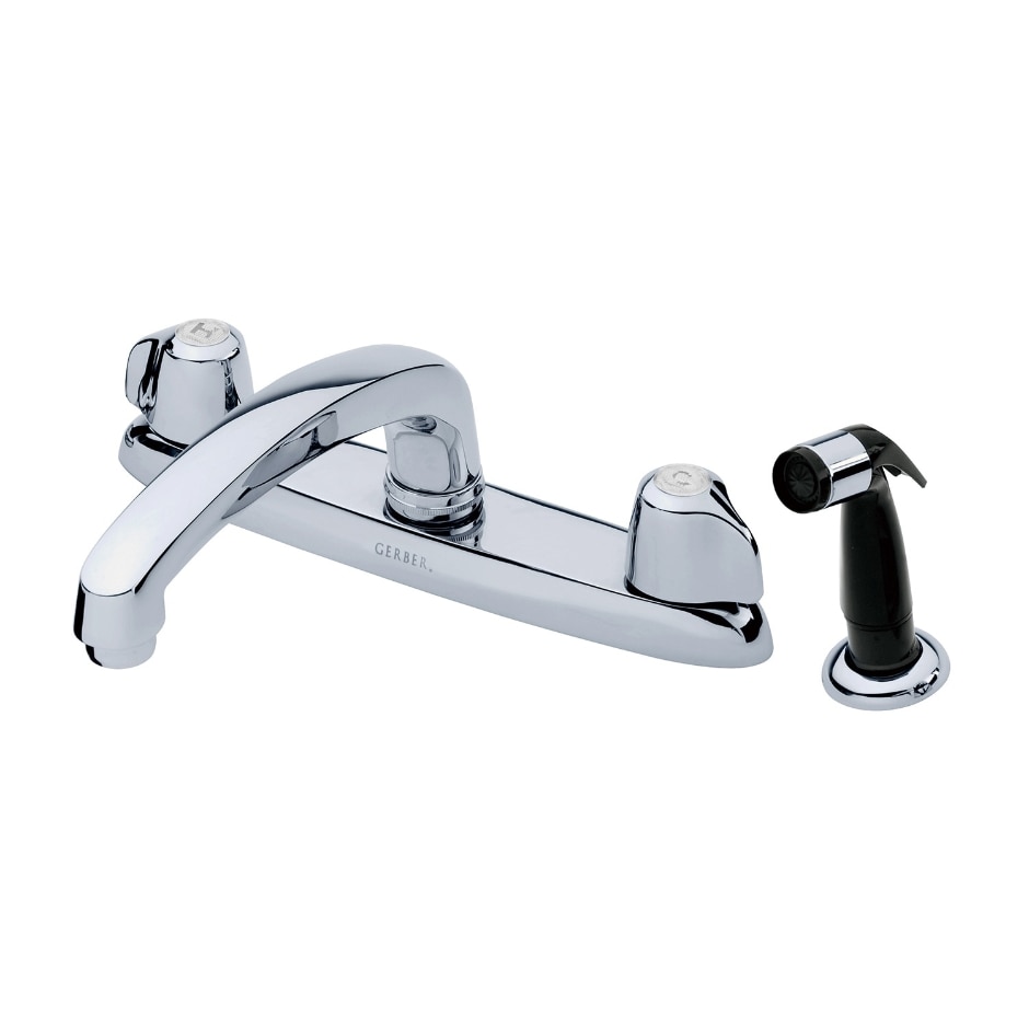 Gerber Classics™ Two Handle Cover Plate Mounted Kitchen Faucet with Metal Blade Handles and Sidespray — image 1