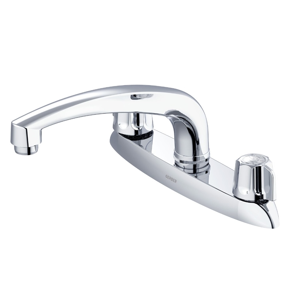 Gerber Classics™ Two Handle Cover Plate Mounted Kitchen Faucet with Metal Fluted Handles — image 1