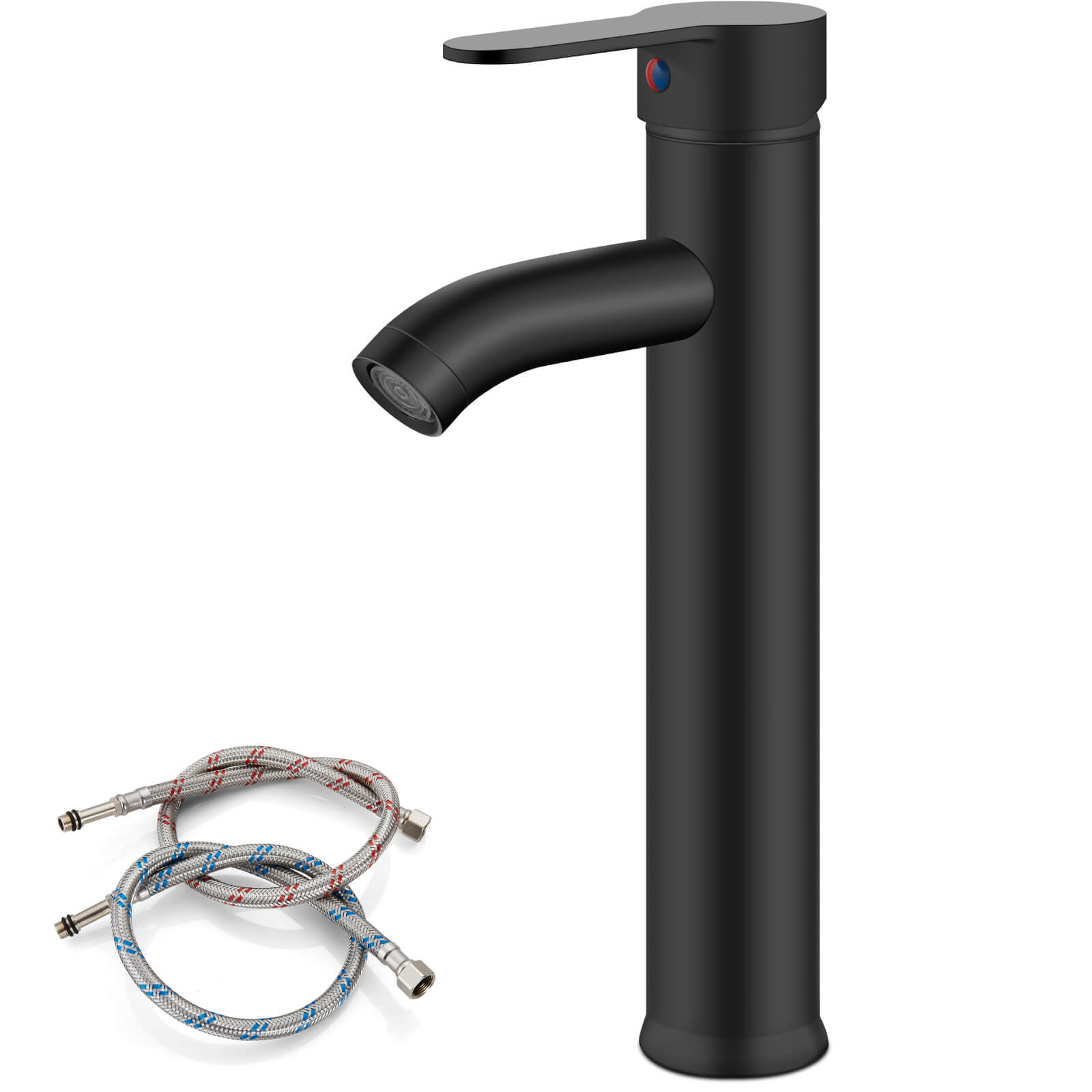 gotonovo Bathroom Vessel Sink Faucet Single Handle Lavatory Vanity Mixer Tap Tall Spout Single Hole — image 1