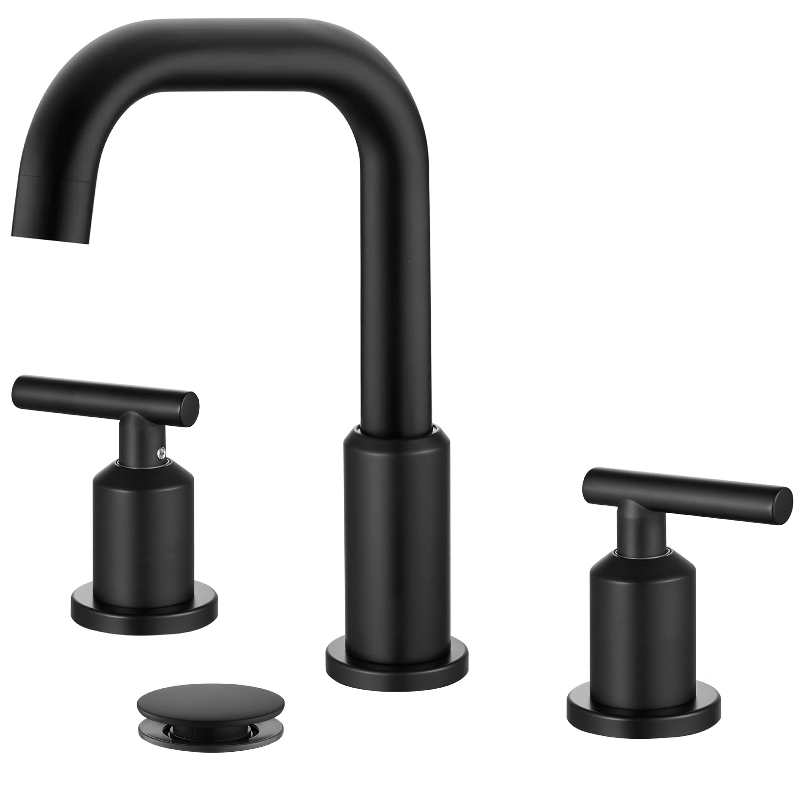 gotonovo 8 Inch Widespread Bathroom Sink Faucet 3 Hole 2 Handles Lavatory Basin with Pop Up Drain with Hot and Cold Mixer Valves Vintage — image 1