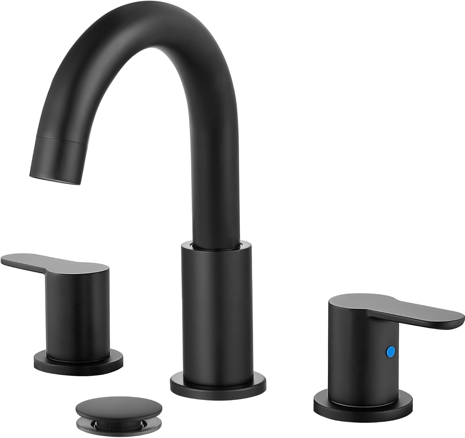 gotonovo Bathroom Faucets for Sink 3 Hole 2 Handles Bathroom Sink Widespread Faucet with Pop Up Drain,Waterlines Bathroom Sink Fixtures