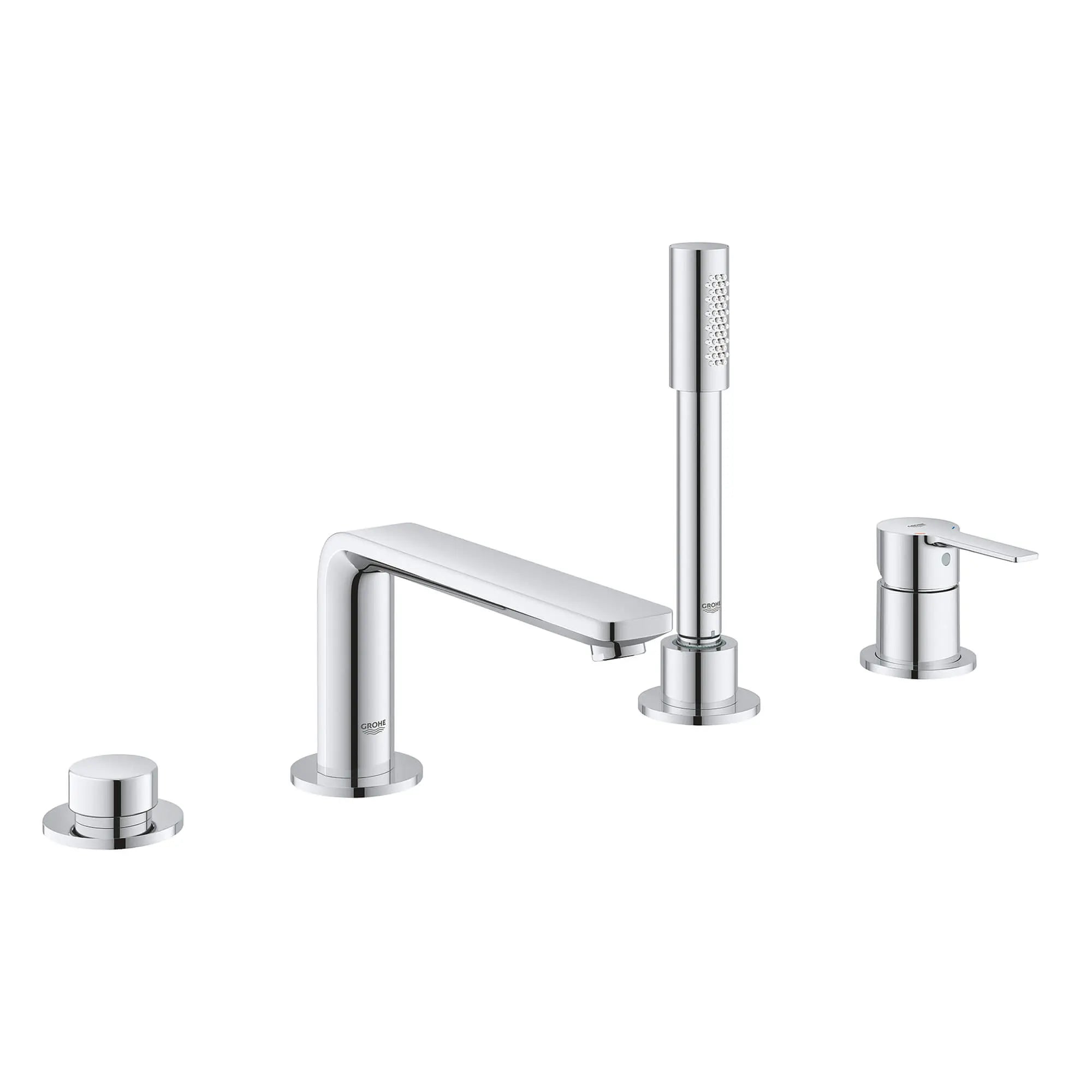 4-Hole Single-Handle Deck Mount Roman Tub Faucet with 1.75 GPM (6.6 L/min) Hand Shower