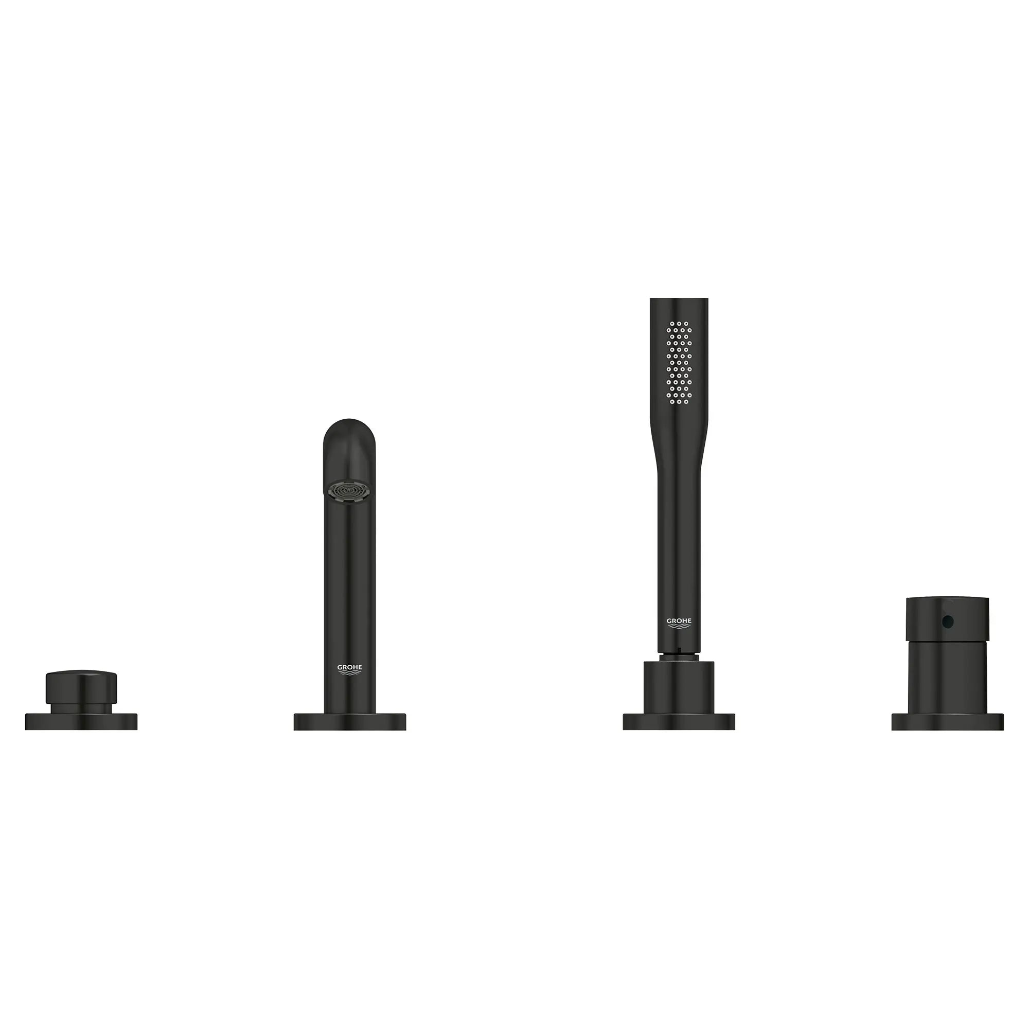 4-Hole Single-Handle Deck Mount Roman Tub Faucet with 1.75 GPM (6.6 L/min) Hand Shower