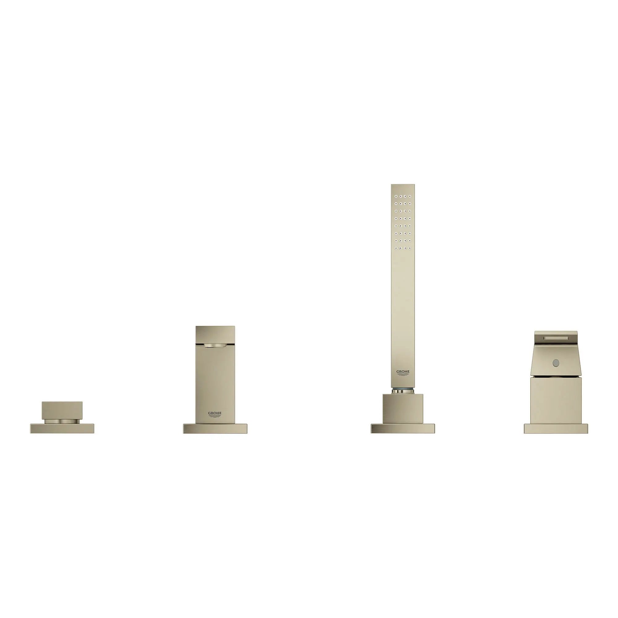 4-Hole Single-Handle Deck Mount Roman Tub Faucet with 1.75 GPM (6.6 L/min) Hand Shower — image 1