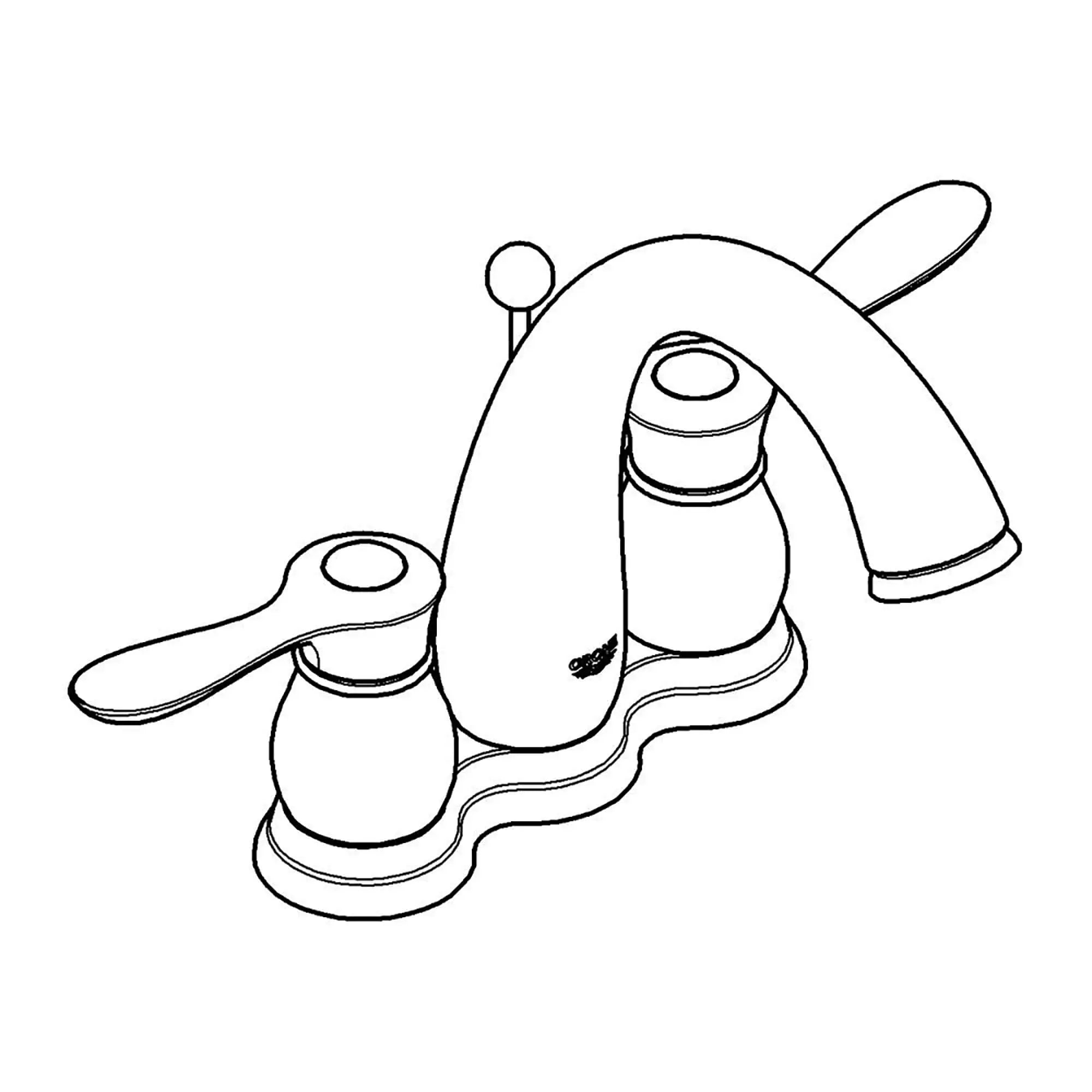 4-inch Centerset 2-Handle Bathroom Faucet 1.2 GPM — thumbnail 2