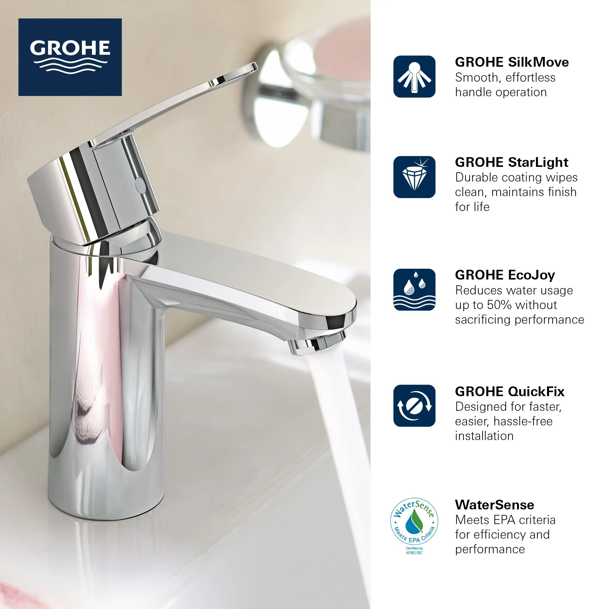 Single Hole Single-Handle S-Size Bathroom Faucet 1.2 GPM Less Drain — thumbnail 3