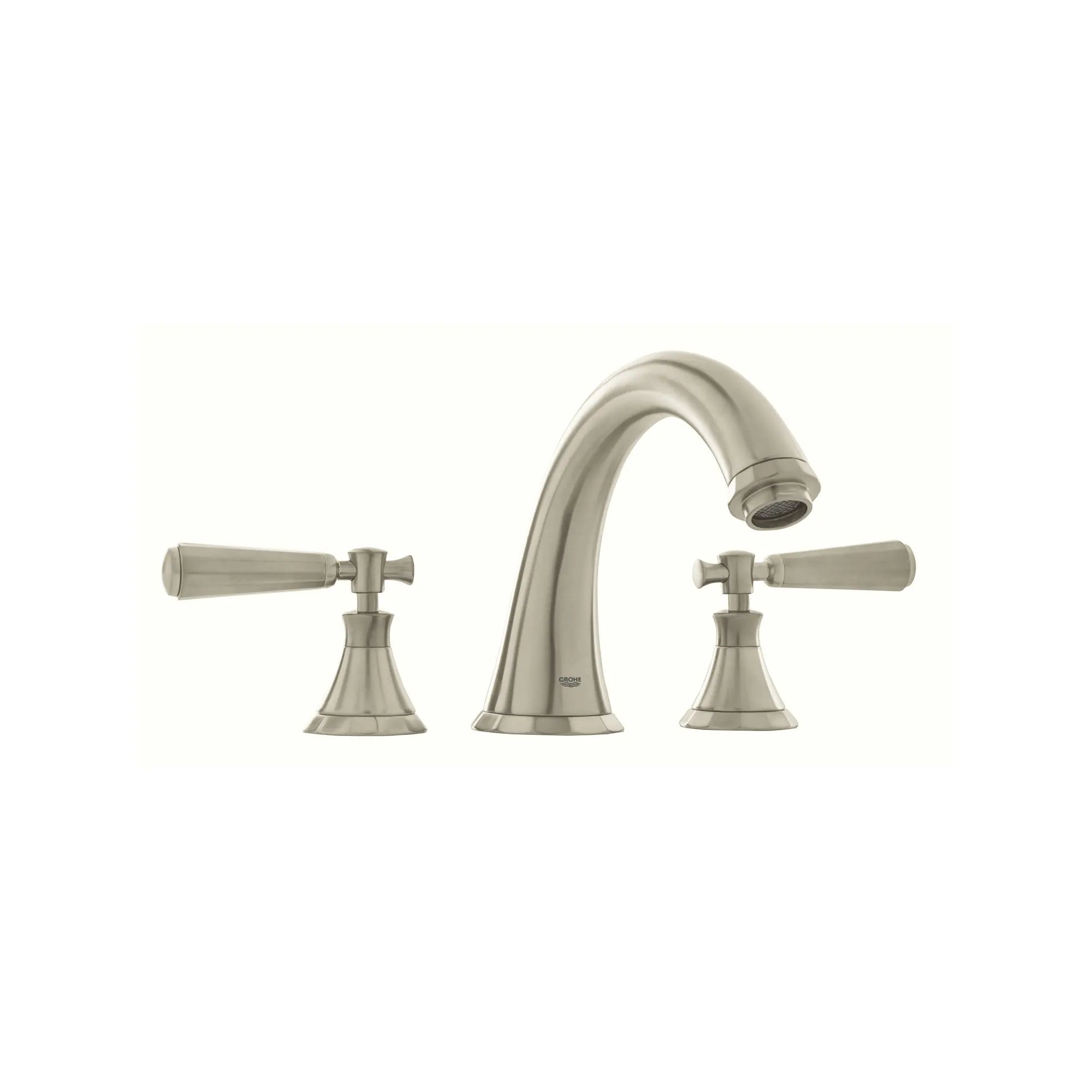 3-Hole 2-Handle Deck Mount Roman Tub Faucet with Hand Shower — thumbnail 2