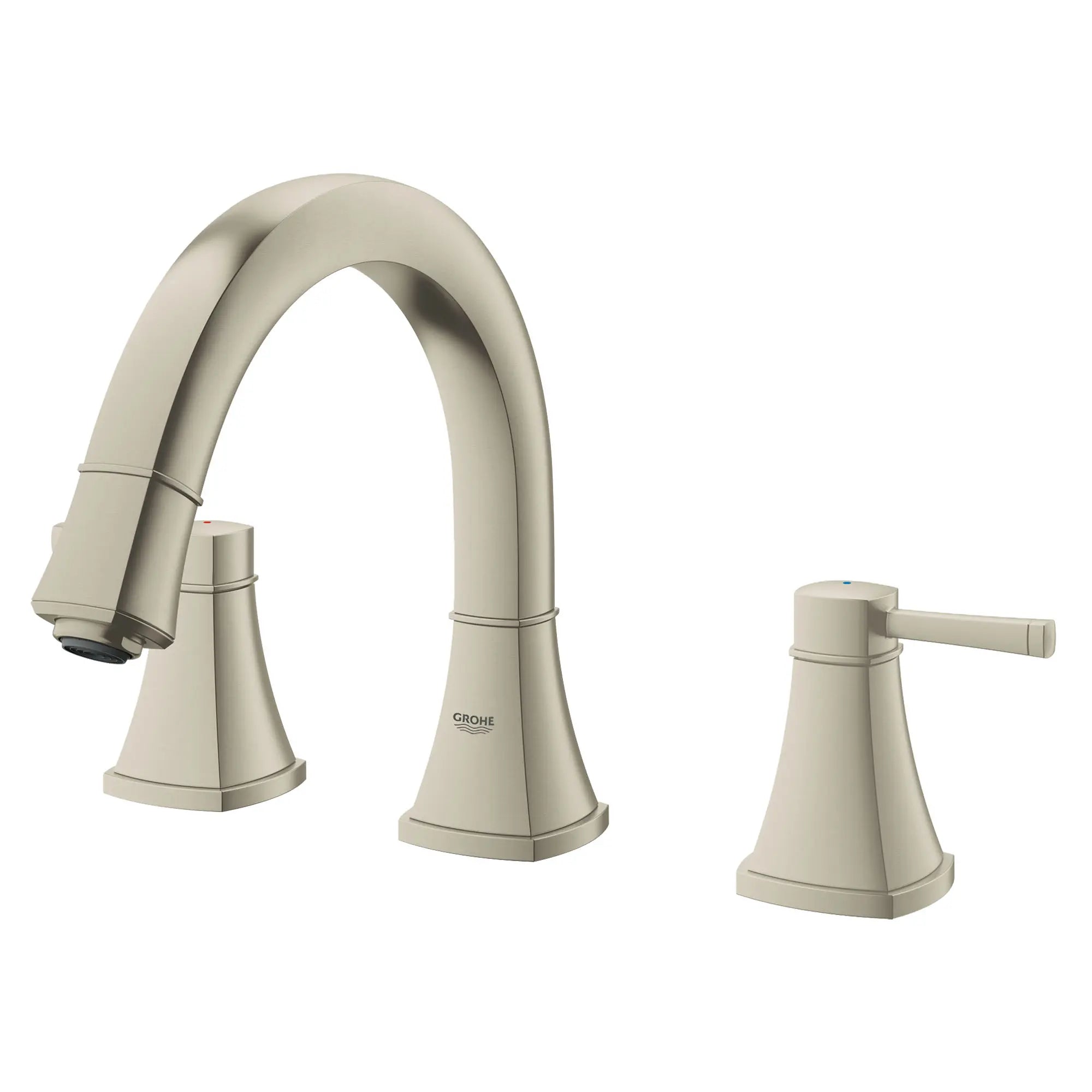 3-Hole 2-Handle Deck Mount Roman Tub Faucet — thumbnail 3
