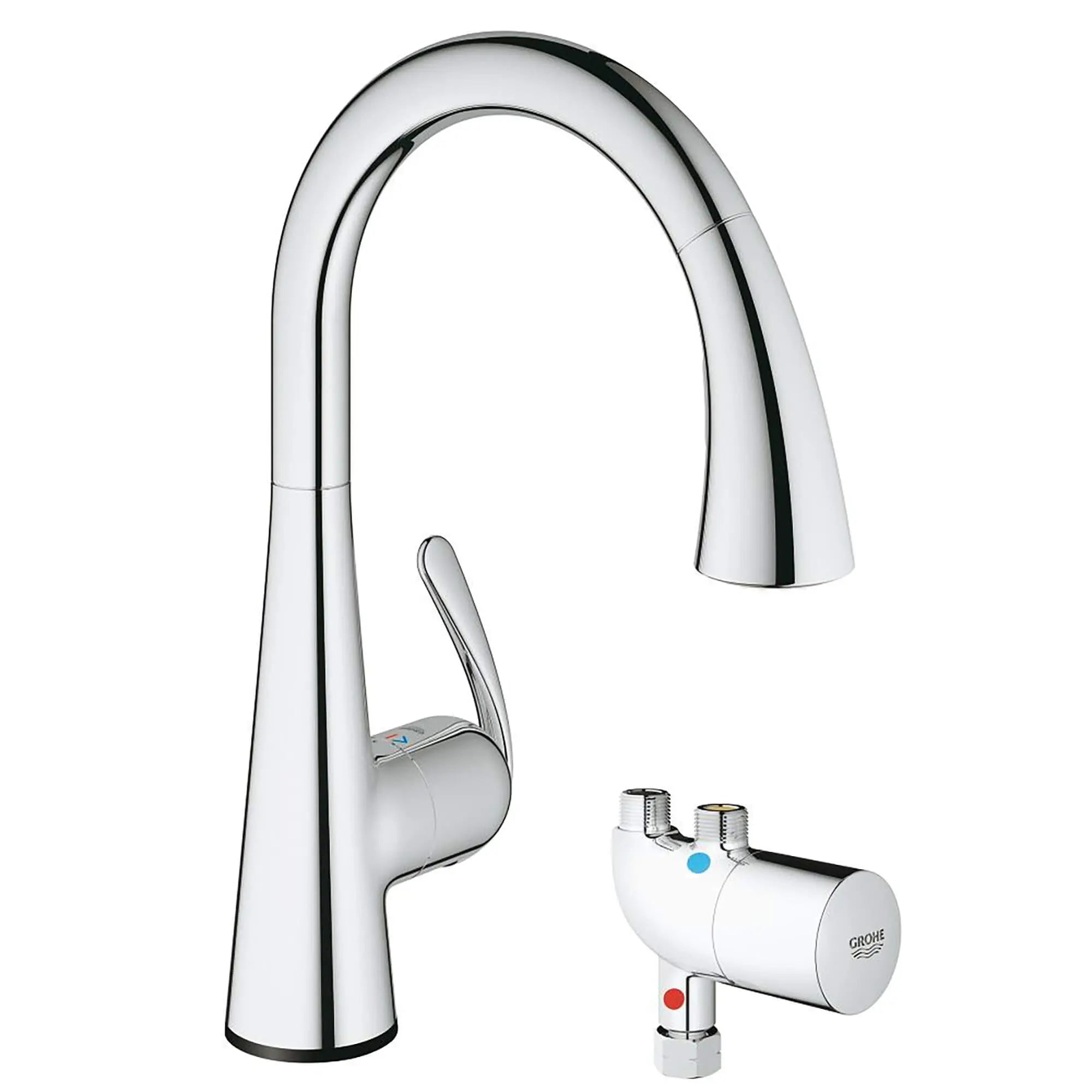 Single-Handle Pull Down Kitchen Faucet Dual Spray 1.75 GPM — thumbnail 3