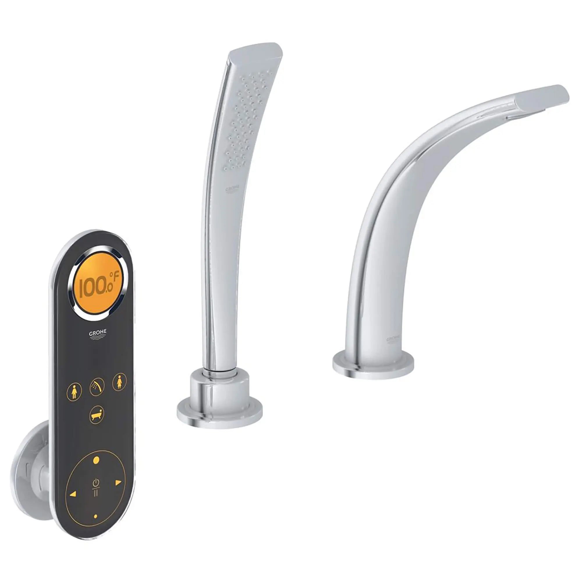 Digital Two-Hole Bathtub Faucet with Handshower