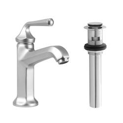 Jaclo Hex Single Hole Faucet with Push Top Drain — image 1