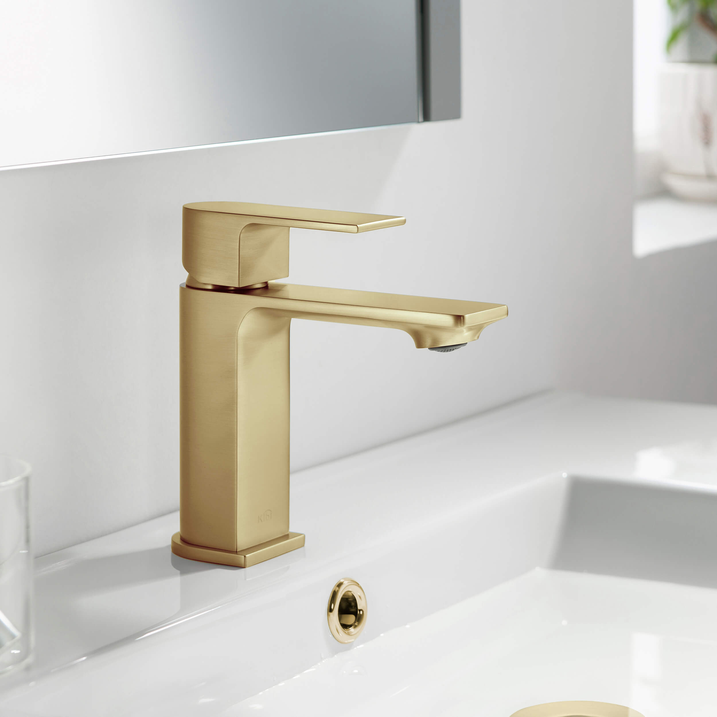 Mirage Brass Single Handle Bathroom Vanity Sink Faucet - C-KBF1001-KPW100 — thumbnail 3