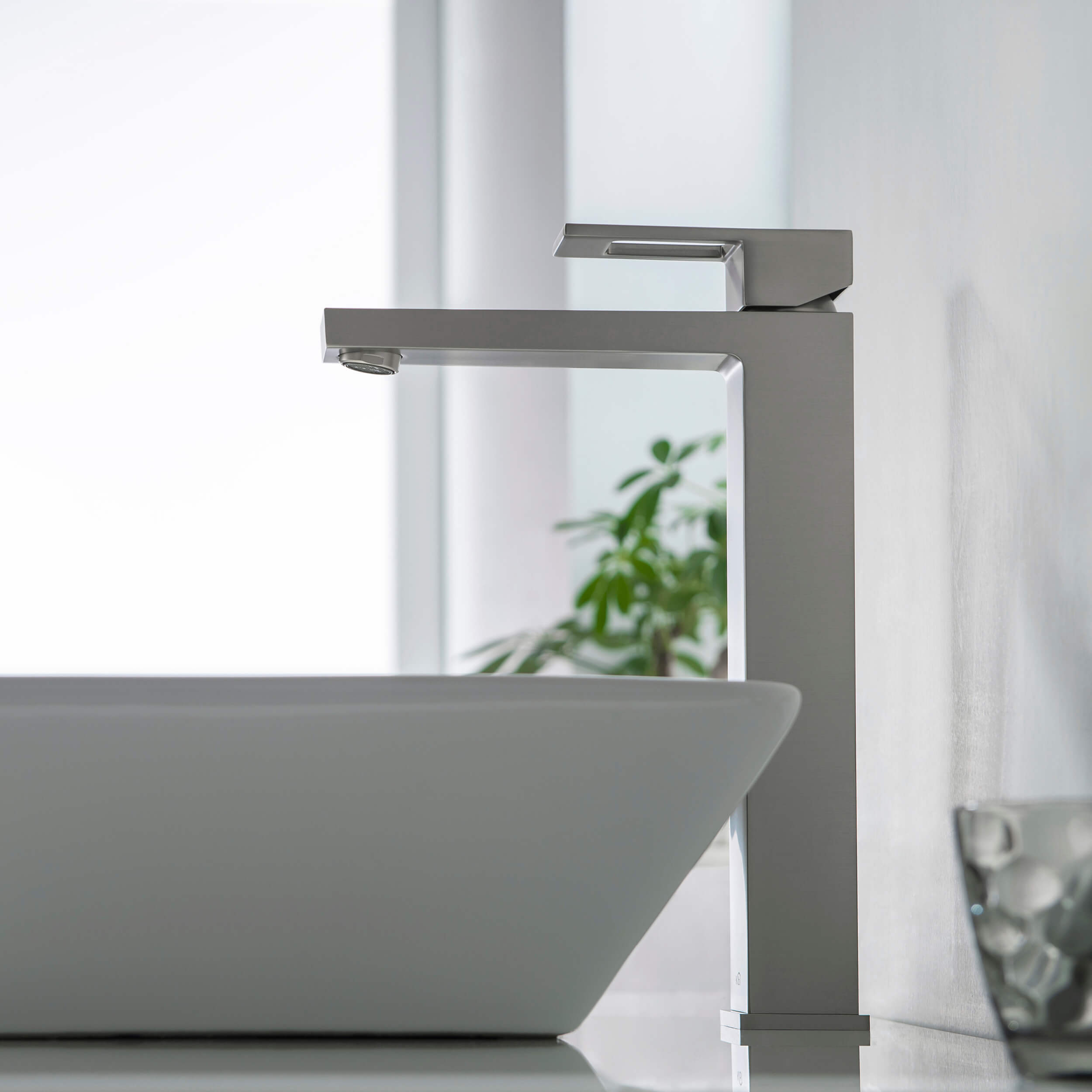 Cubic Brass Single Handle Bathroom Vessel Sink Faucet - C-KBF1003-KPW101 — thumbnail 2